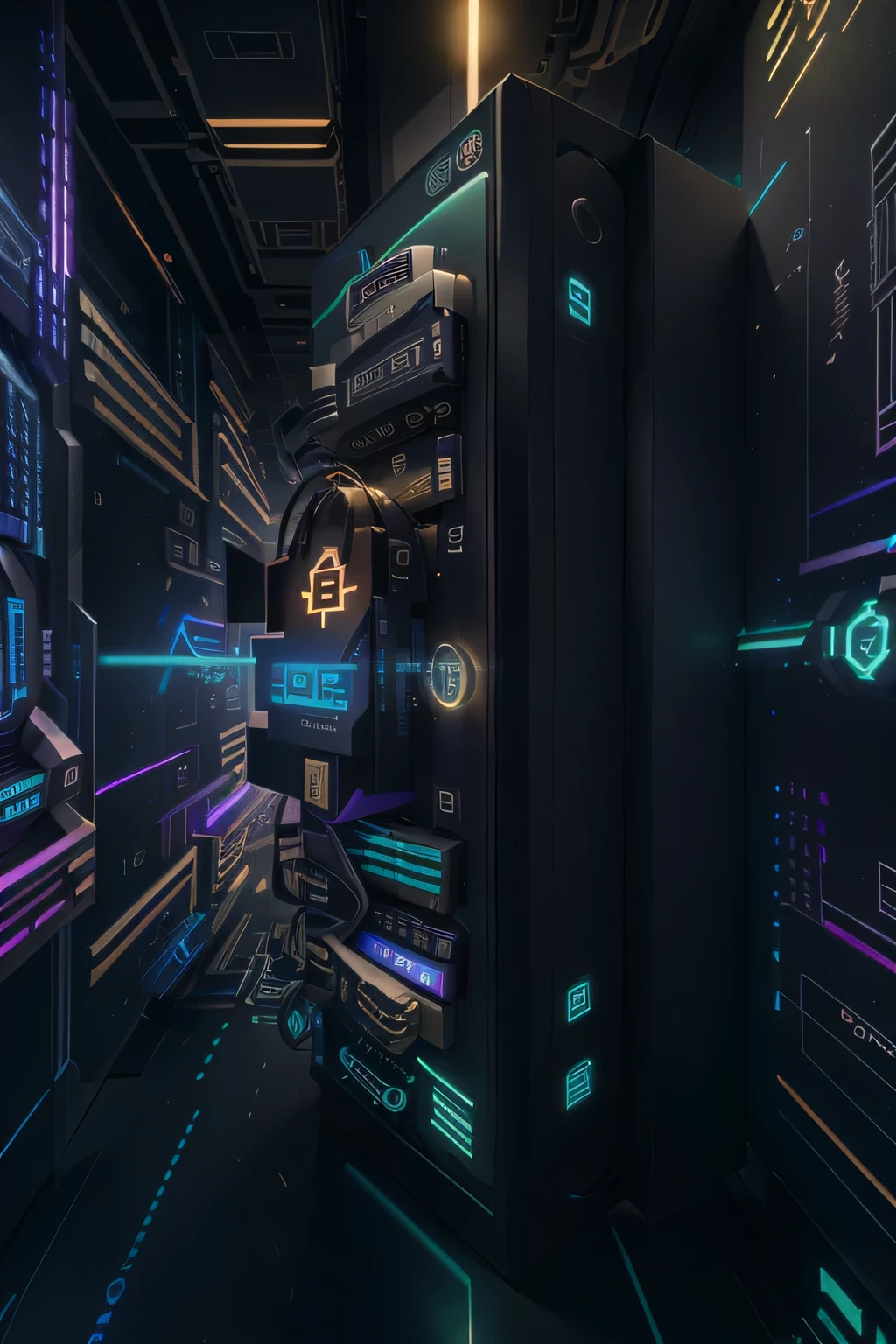 a locked safe, cyber security, on a dark background, the encrypted metaverse, padlocks, depicted as a 3 d render, cyber, hacking into the mainframe, digitally enhanced
