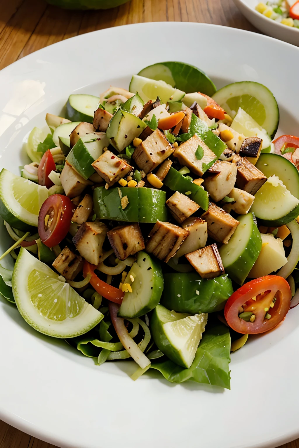 ENSALADA DE PEPINO Y CEBOLLA Y PIMENTON