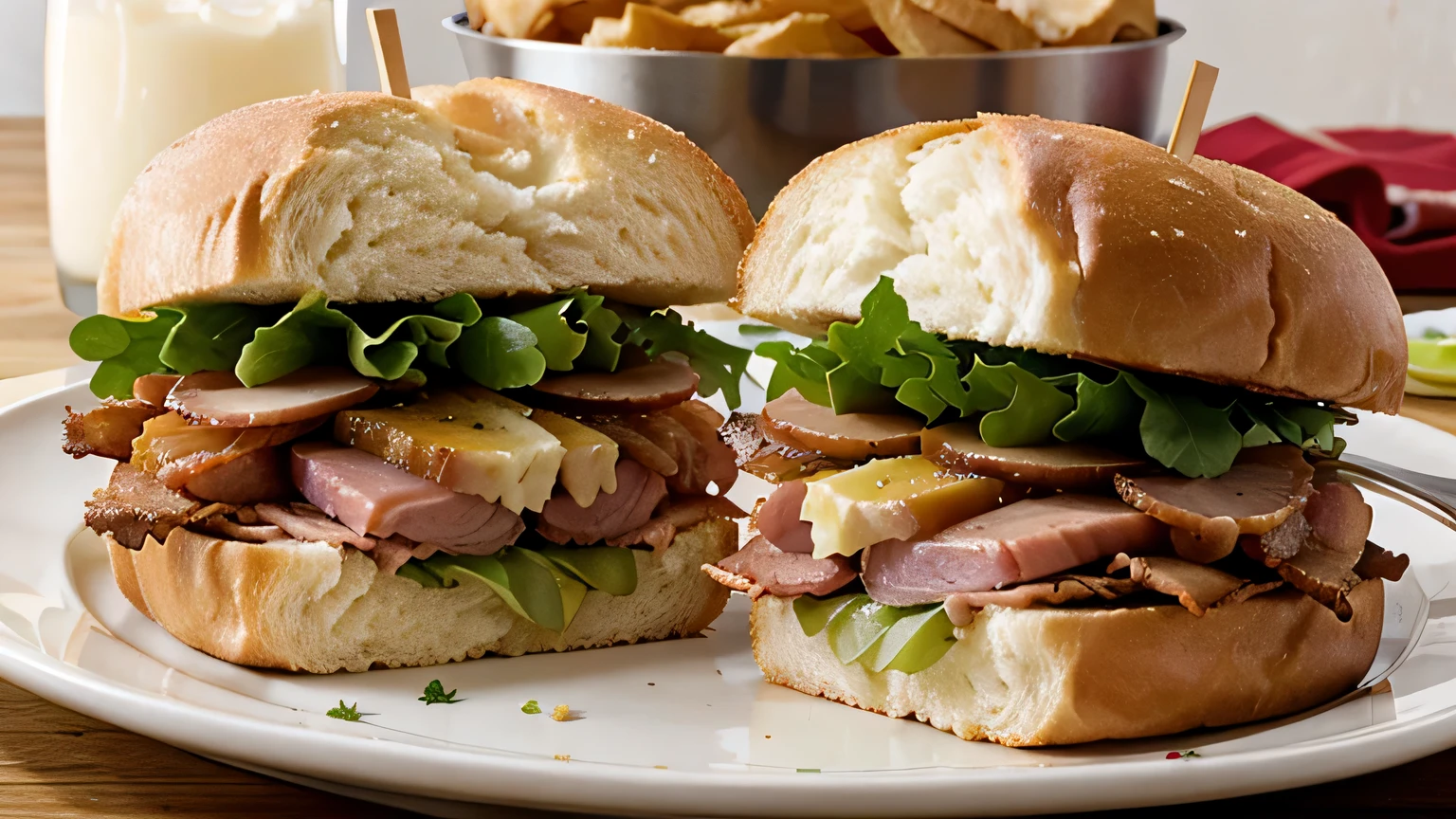 Crispy ham sandwich