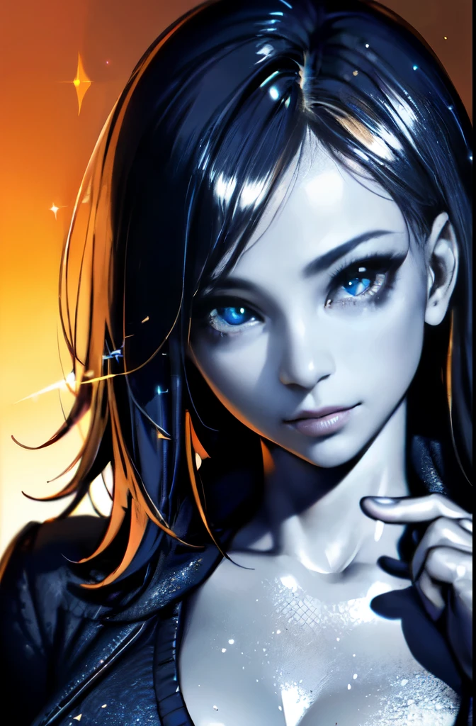 (masterpiece:1.2, best quality), 1girl, solo, milf, mature woman, sharp eyes, large breasts, sweater、Cinematic lighting、(key light:Front diagonal 45 degrees, fill light、Backlight、shadow、blue and orange color palette), accurate human body、detailed person、Correct five-finger、RAW photo、 4K - ultra-vivid、highest quality, masterpiece, ultra high resolution, (reality: 1.4),
(((oil skin,sparkling skin、realistic skin texture、detailed beautiful skin、shiny skin、shiny skin)))、
upper body shot, camera angle is low, Depth of the bounds written, Focus on the center, fine eyes, perfect face and eyes