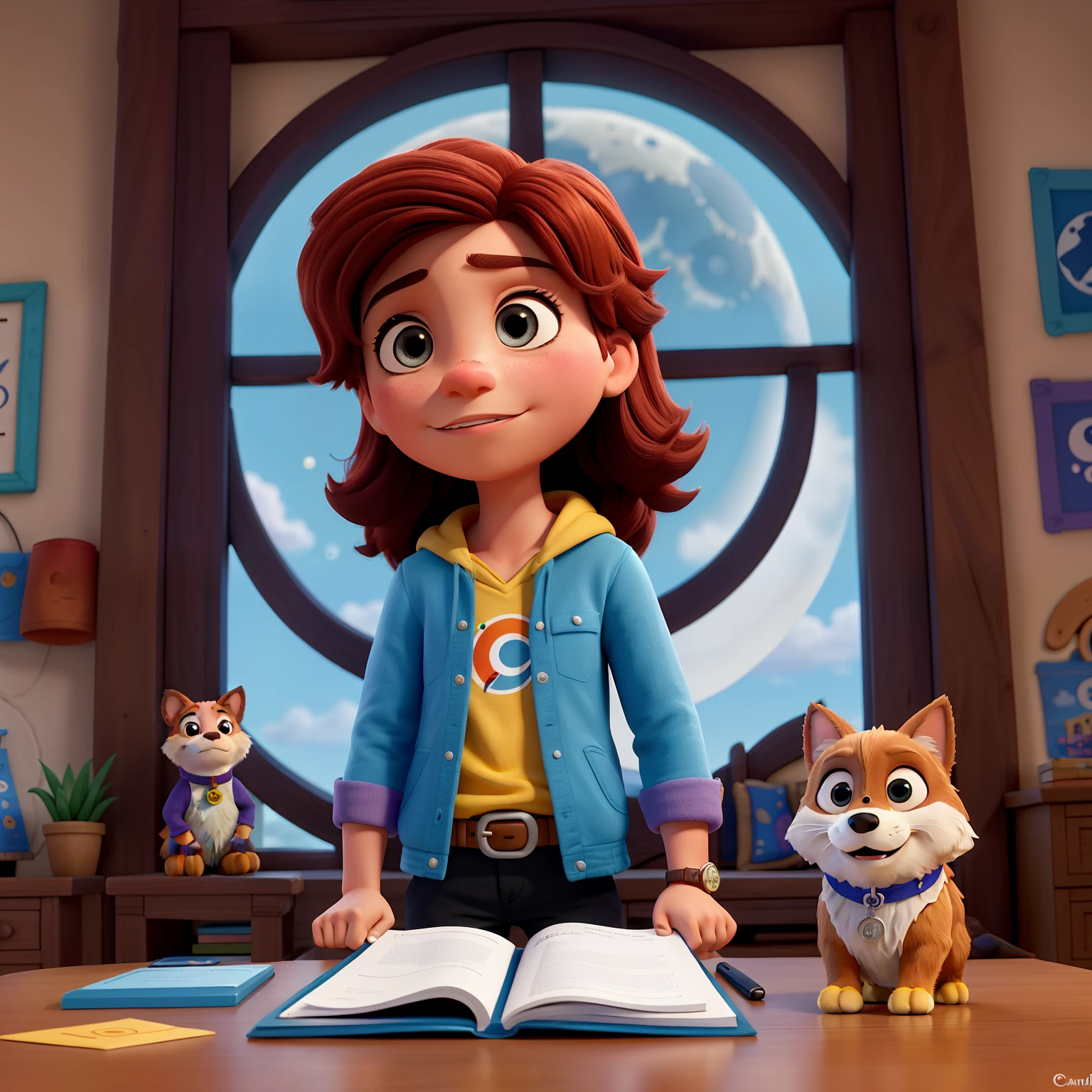 En la portada Disney, una persona disfrazada de Palomita, el personaje de la justicia, aparece frente a un fondo tranquilo y vibrante. The howl of the moon illuminates his costume and his eyes shine with the mystery and emotion he holds.. Su cabellera ondulada jadea cae hasta las espaldas, and his hands are crossed in front of him, manteniendo el secreto de su identidad oculta. The air is filled with a light feeling of magic, y el silencio absoluto reinaba alred