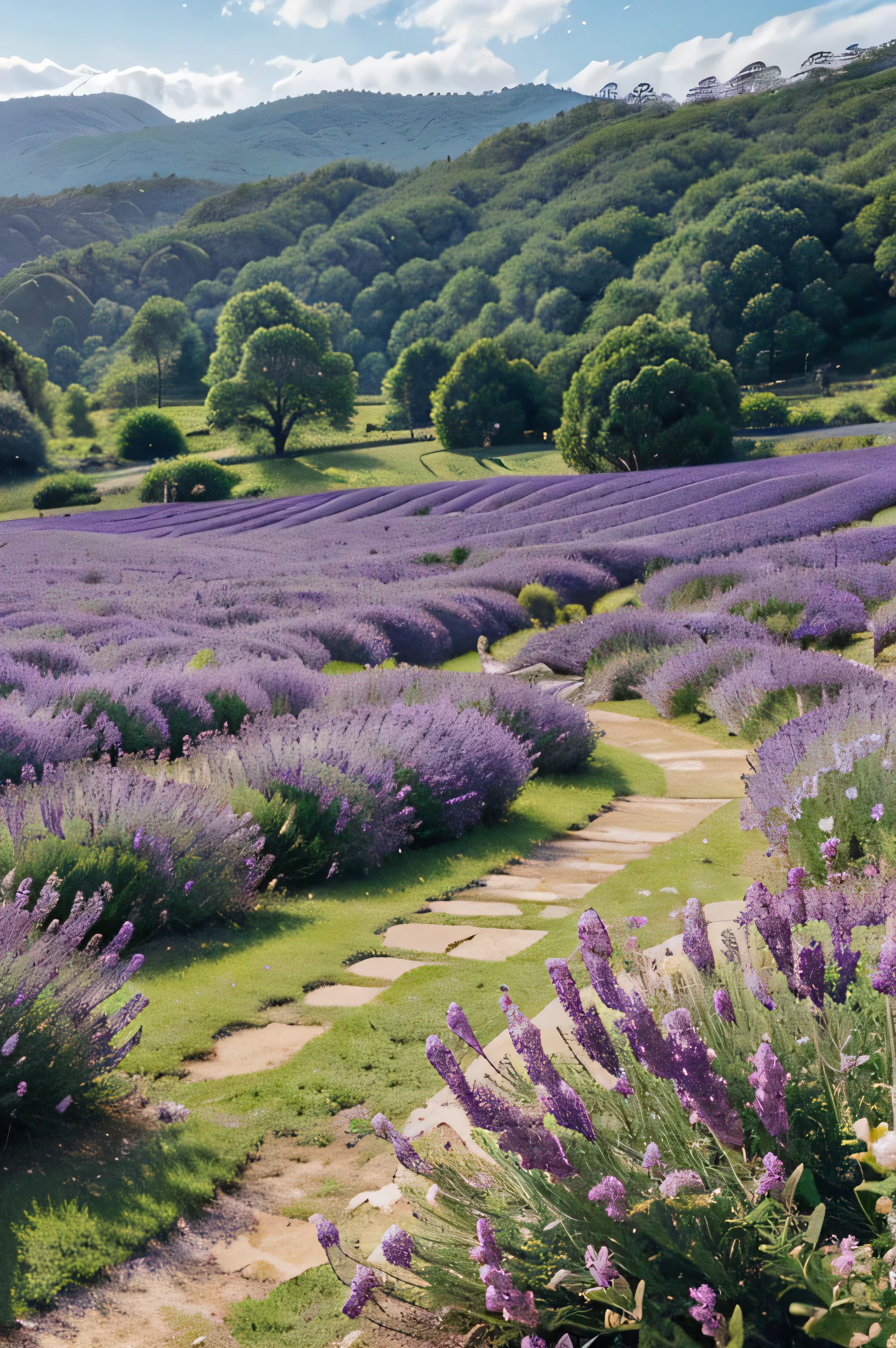 Tasmanian, Australia, lavender fields, (best quality,4k,8k,highres,masterpiece:1.2),ultra-detailed,(realistic,photorealistic,photo-realistic:1.37), vibrant colors, lush greenery, gentle breeze, serene atmosphere, breathtaking landscapes, blooming flowers, rolling hills, beautiful sunset, picturesque scenery, sublime beauty, countryside charm, peaceful tranquility, soft sunlight, sweet fragrance, hidden treasures, mesmerizing vistas, stunning natural beauty, dreamy lavender fields, idyllic setting, magical ambiance, ethereal beauty, remote paradise.