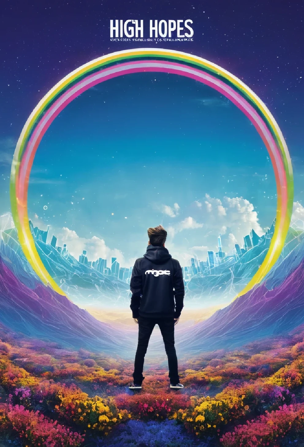Create an album of electronic music covers., that the name is “COVER OF HIGH HOPES”