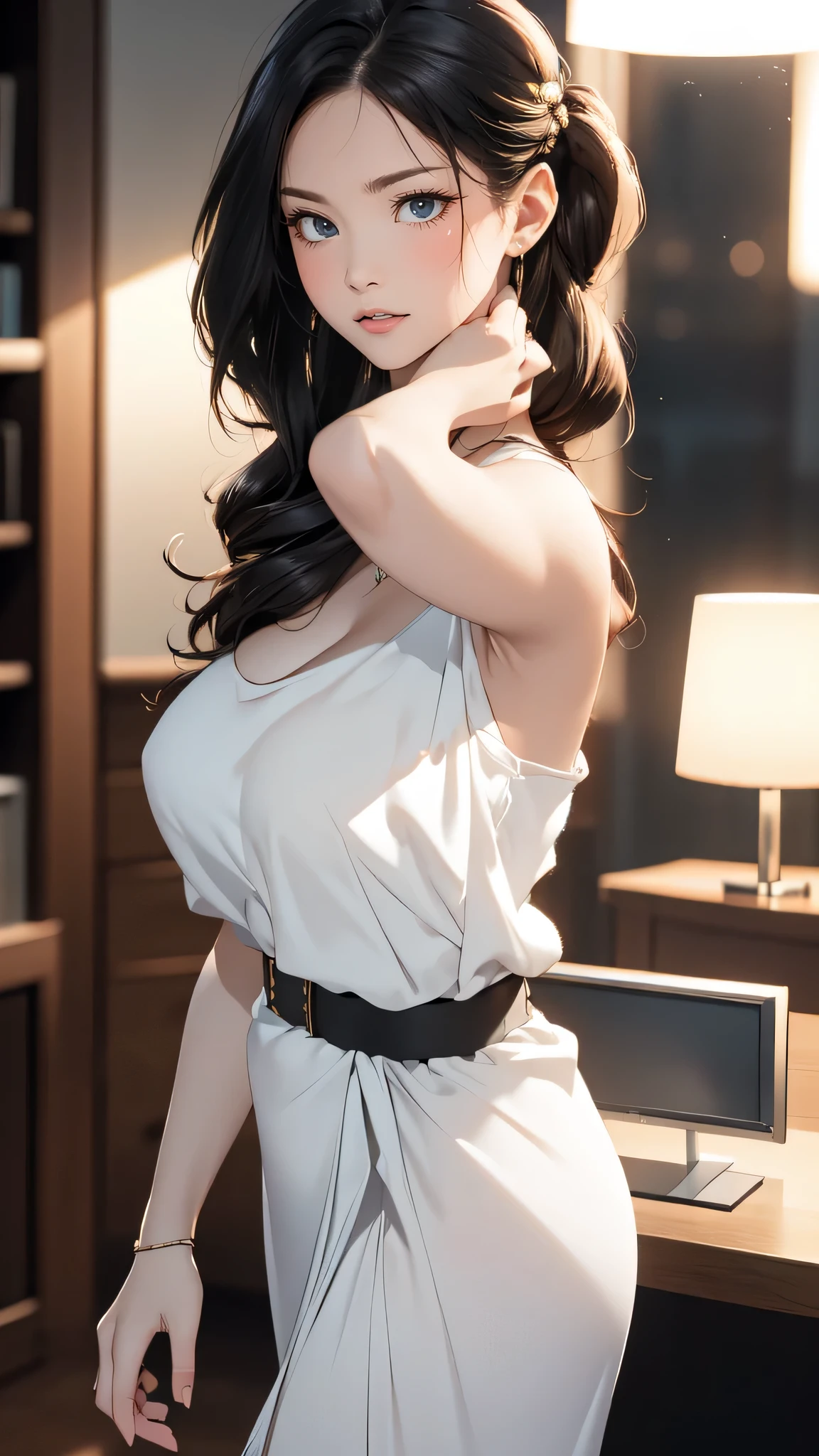 random office lady fashion,(Thin type),(big breasts),(random sexy pose),(random hairstyle),(movie scene,best image quality,(8K), Super realistic, 最high quality, high quality, High resolution, high qualityな質感, high detail, beautiful, Detailed, Highly detailed CG, Detailedテクスチャー, realistic facial expression, masterpiece, before, dynamic, bold)