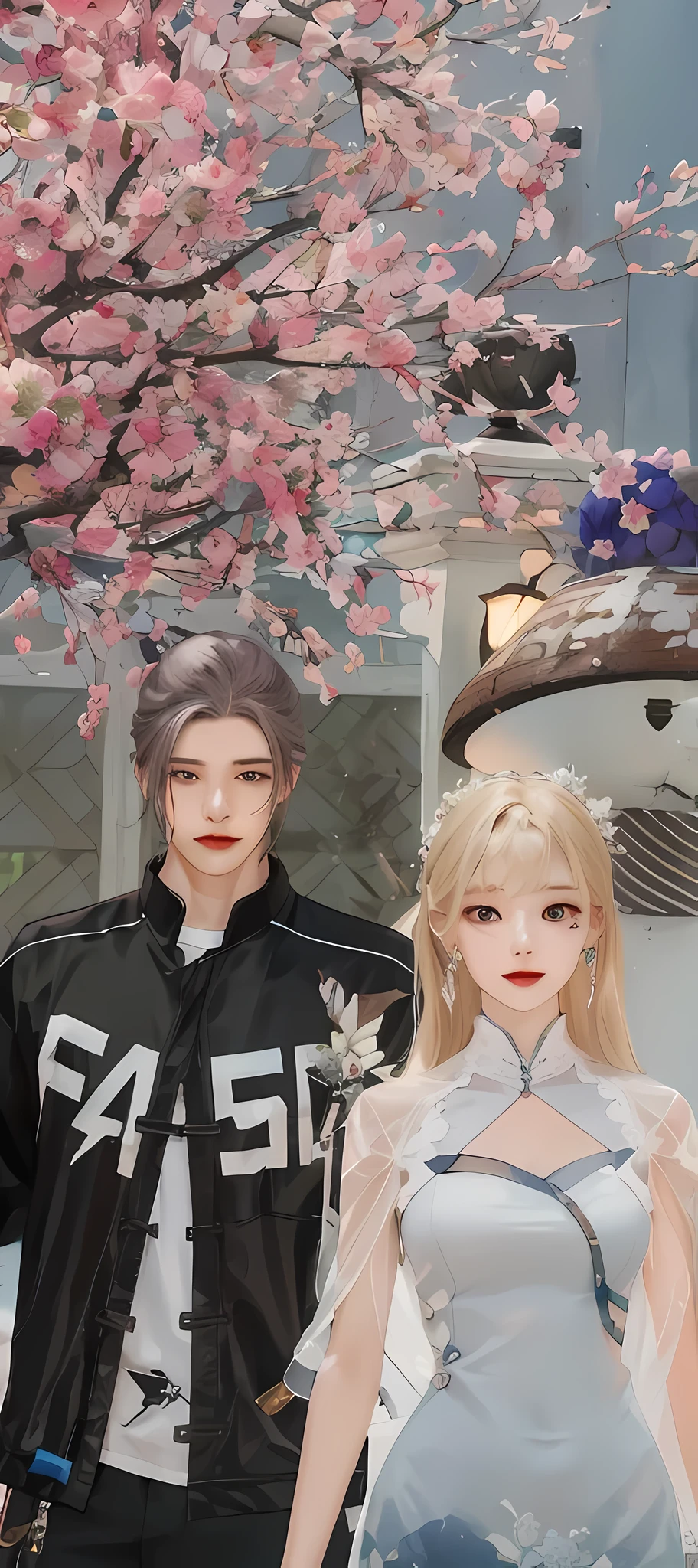 1 girl, (white skin: 1.2), colored inner hair,[ silver hair|blue hair]