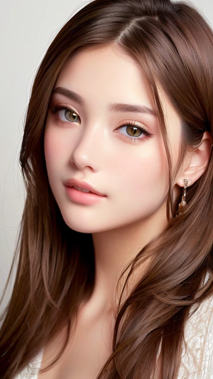 best quality, masterpiece,  (realistic:1.2), 1 girl, brown hair, brown eyes,Front, detailed face, beautiful eyes