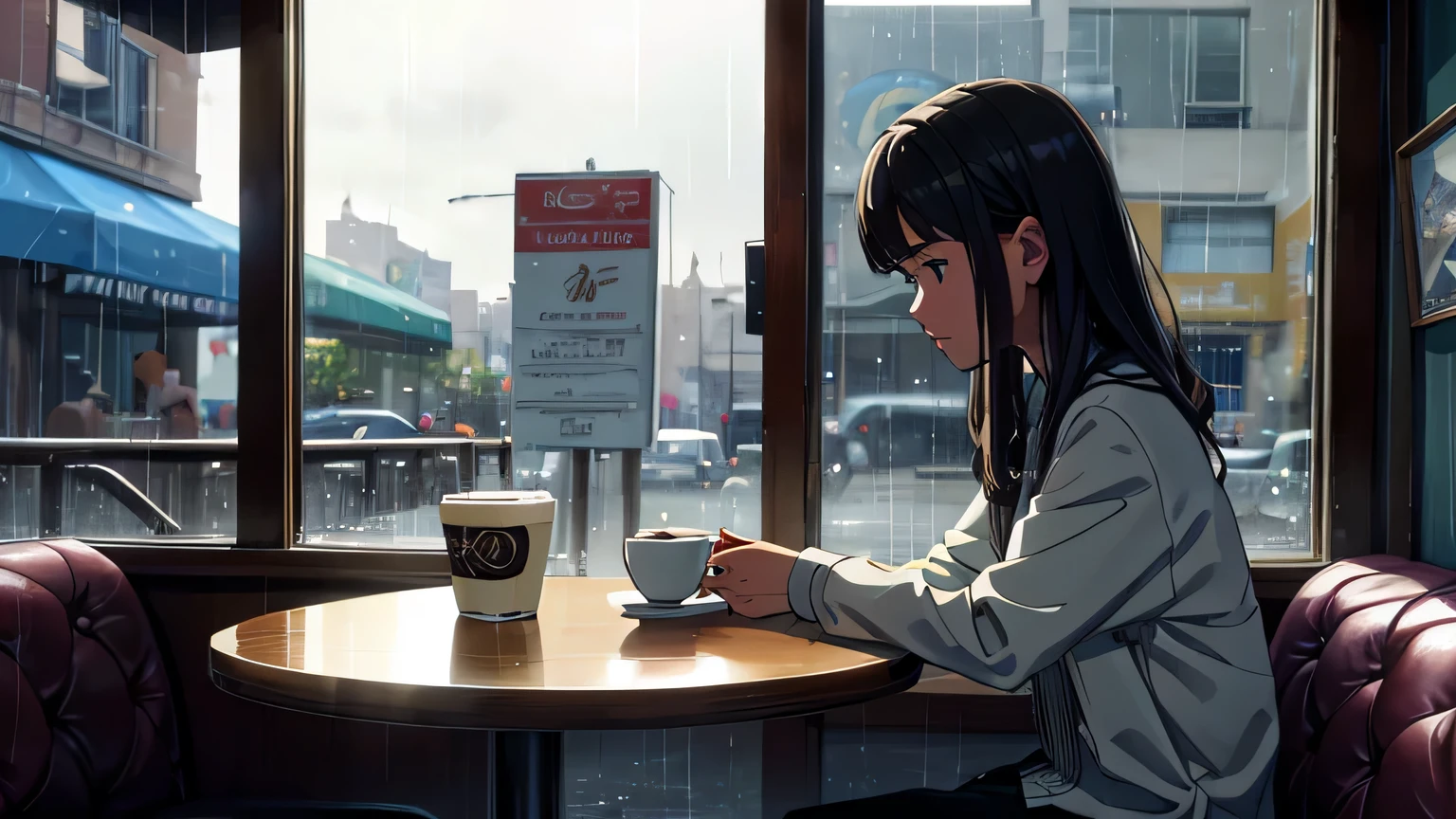 incitar = "Um personagem frequenta regularmente um pequeno, cozy cafe, where she finds inspiration to write or draw. Scenes include moments of contemplation while watching the rain outside, Interactions with the barista and other regular customers. Digital illustration by Sarah Smith, vencedora do concurso de arte urbana, atmosfera acolhedora e intimista, tons quentes e suaves, windows fogged up with raindrops, reflexos dourados das luzes internas, detalhes ricos e texturizados, Personagens&#39; facial expressions conveying subtle emotions, intricate patterns on furniture and coffee cups, sense of connection and belonging -(melhor qualidade:), (8k resolution), (Ultra high resolution)"
