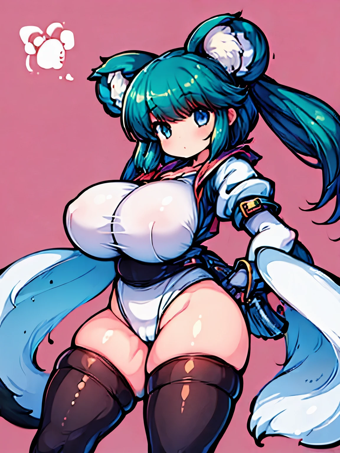 (kemono girl:1.5), (huge tits:1.2), (solo:1.2), (adventurer:1.0), (tokiame style:1.0)