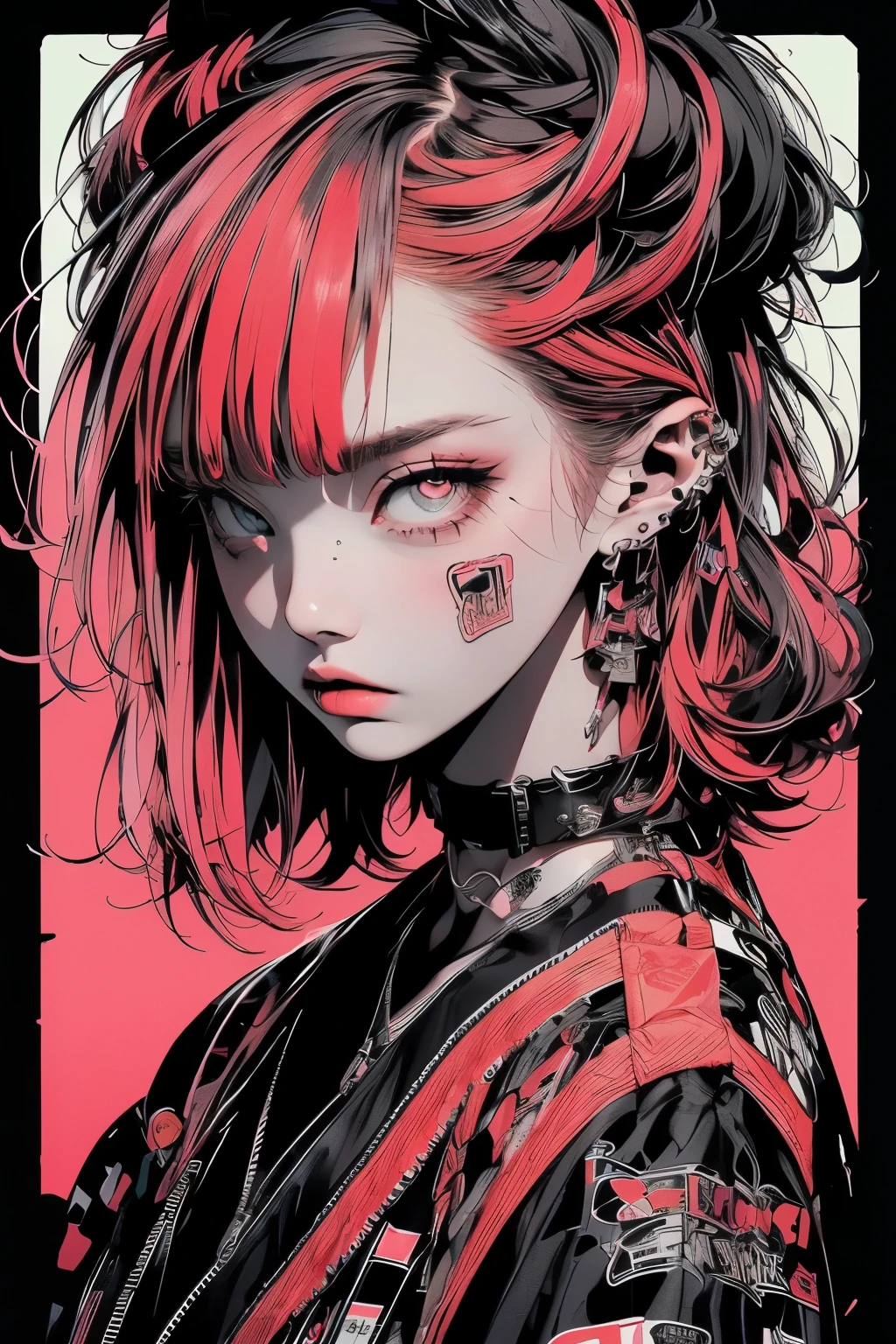 ((((dramatic))), (((gritty))), (((intense))) film poster featuring a young red hair woman as the central character. She stands confidently in the center of the poster, wearing a stylish and edgy Harajuku-inspired hip hop outfit, with a determined expression on her face. The background is aesthetic atmospheric dark and gritty, with a sense of danger and intensity. The text is bold and attention-grabbing, with a catchy tagline that adds to the overall feeling of drama and excitement. The color palette is mainly dark with splashes of vibrant neon colors, giving the poster a dynamic and visually striking appearance,tachi-e
(magazine:1.3), (cover-style:1.3), fashionable, woman, vibrant, outfit, sexy seductive posing, front, colorful, dynamic, background, elements, confident, expression, holding, statement, accessory, majestic, coiled, around, touch, scene, text, cover, bold, attention-grabbing, title, stylish, font, catchy, headline, larger, striking, modern, trendy, focus, fashion,