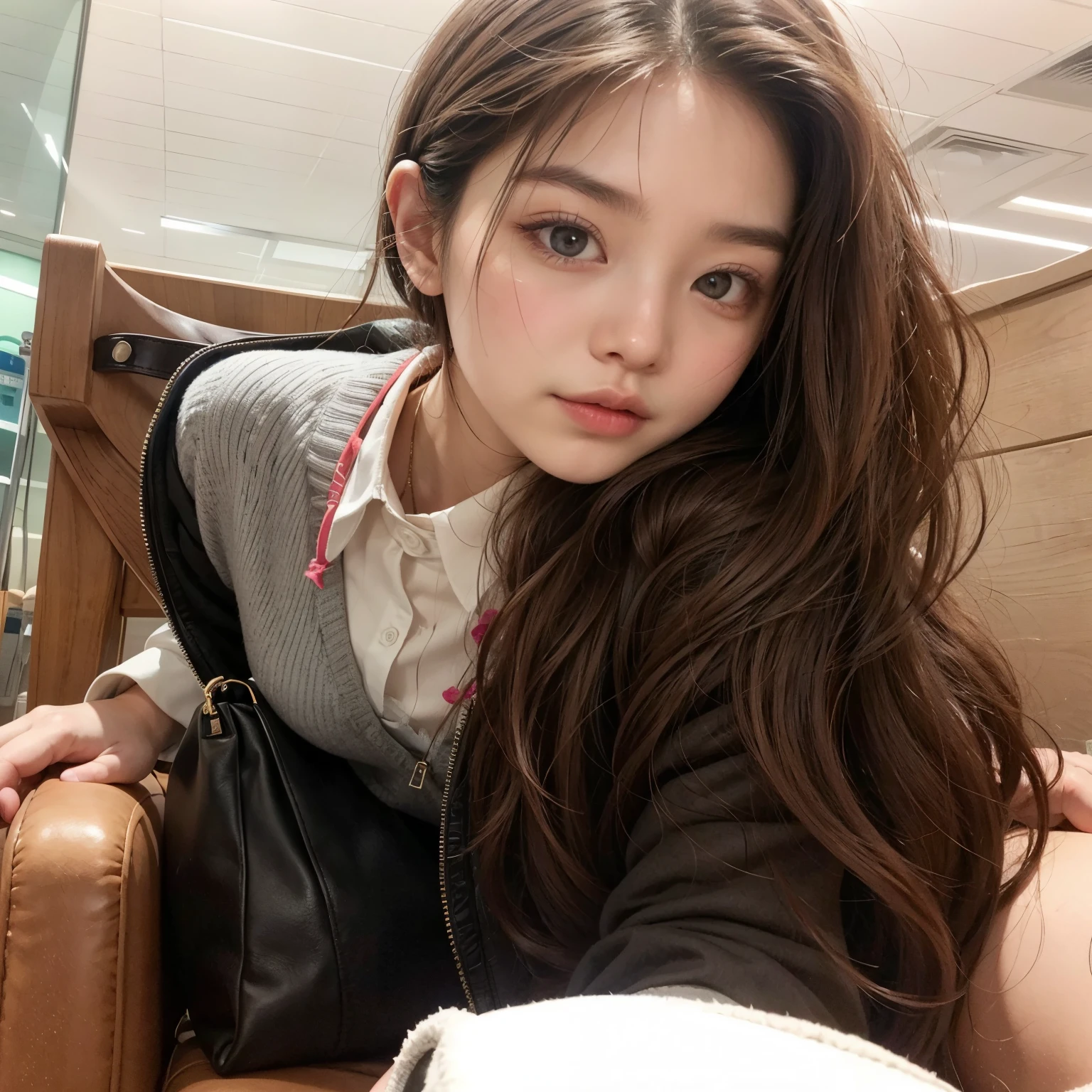 il y a une femme assise sur une chaise avec un sac à main, Bae suzy, jinyoung tibia, Jaeyeon Nam, ulzzang, jennie rose noire, korean girl, Heonhwa Choe, magnifique jeune femme coréenne, taejune kim, Beautiful young Korean woman, beautiful south korean woman, pale adorable korean face, sakimichan, lee ji-eun