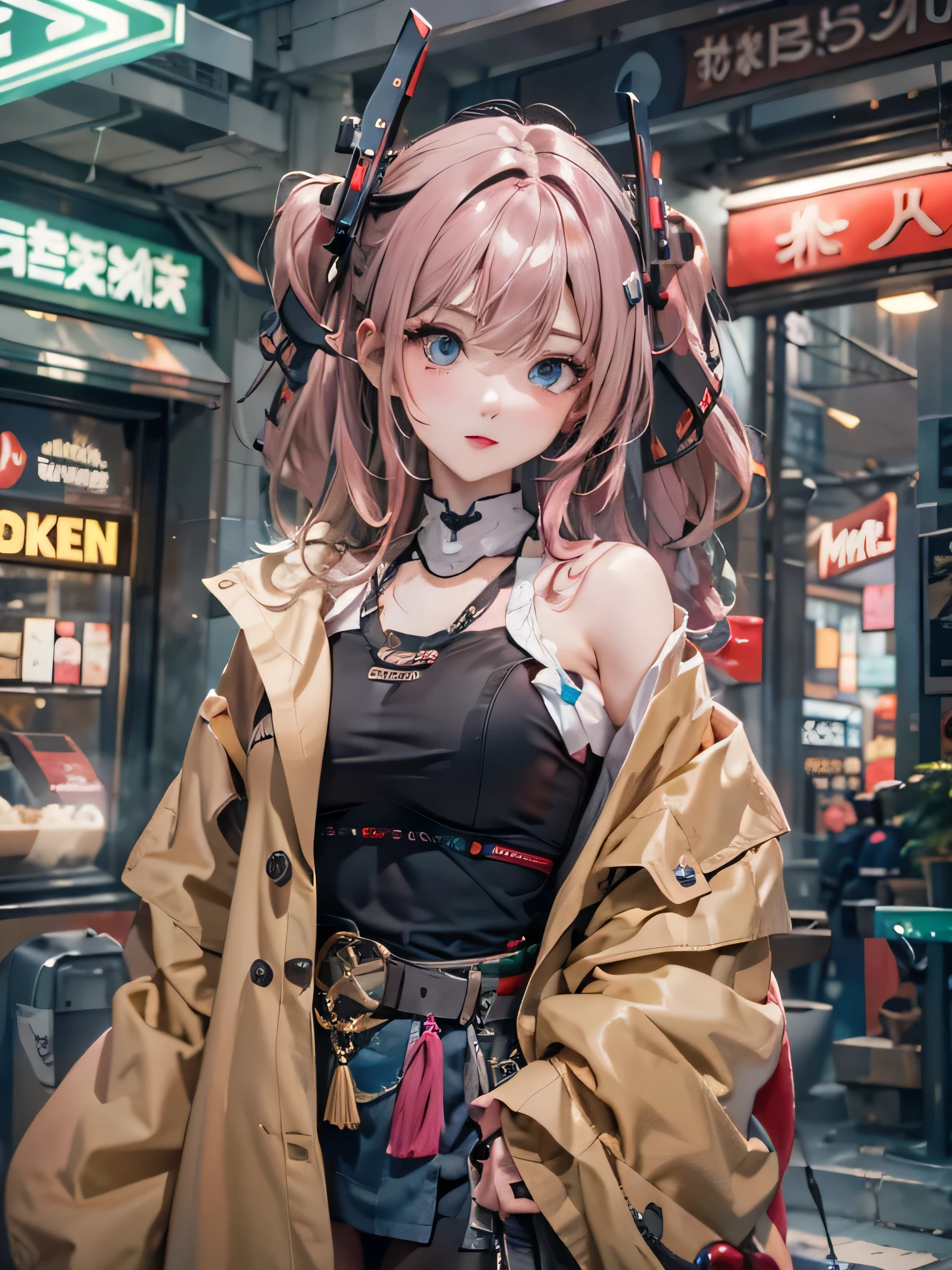 ((best highest quality))、((master piece))、(detailed:1.4)、3D、beautiful cyberpunk woman image、HDR（high dynamic range）、ray tracing、nvidia rtx、super resolution、Unreal 5、Subsurface scattering、PBR texturing、post processing、anisotropic filtering、Depth of the bounds written、maximum clarity and sharpnesultilayer texture、Albedo and specular map、Surface coloring、Mitsu-Accurate simulation of material interactions、perfect scale、octanendaring、two color light、Large Diameter、Low ISO、White balance、Rule of thirds、8K RAW、beautiful bright eyes、flowing robe、narrow eyes、detailed face and eyes、long eyelashes、blush、hair with volume、soft red lips