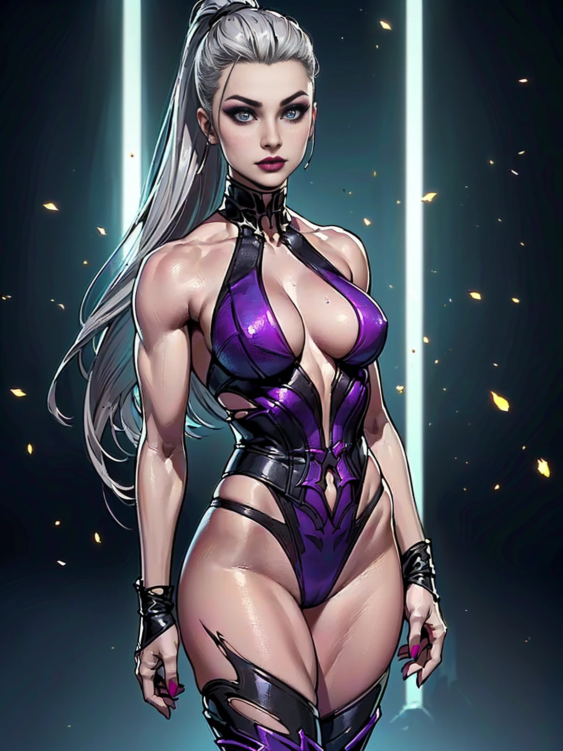 (((1girl, solo ,alone, Mortal Kombat 11: Aftermath,( toned body, athletic body, muscular ), flawless face, Sindel, black eyes, gray hair, Sidel hair, long hair pulled back, long hair slicked back, multicolored hair))), fitness, ((solo, (1woman, pink lipstick), Extremely detailed, ambient soft lighting, 4k, perfect eyes, a perfect face, perfect lighting, a 1girl)), (anime style image, full-body art, 1girl,a beautiful fashion model ,(masterpiece, detailed background, best quality), juicy lips, red lips, lingerie, stripping, elegant makeup, exhibitionism, torn spiderman outfit, extravagant makeup, oil, oily body)