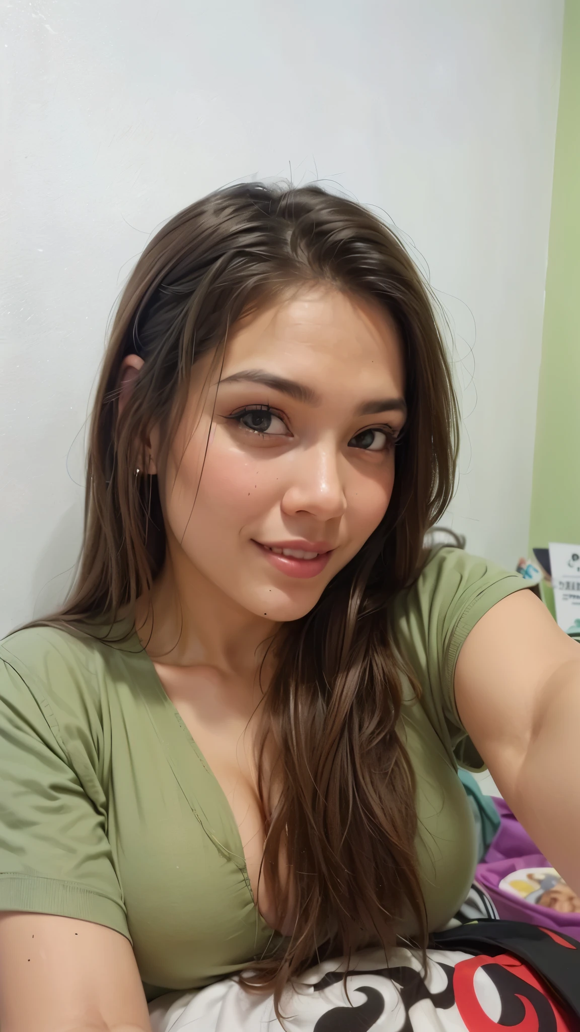 masterpiece, (ultra-high-definition portrait, vignet:1.4), Realistic, extremely detailed, CG unified, 8k, Clean lines, highly detailed, High-definition, raw color photos, she is smiling, Realistic portrait, Cinematic Light, Beautiful detailed, (1girl, indonesian:1.5), (165cm tall, big breasts with lips like she wants to kiss:1.5), Beautiful big breasts, breasts details, very tight, (Biggorgeous breast, Horny smile with Horny look:1.5), (Horny face, Big Breast:1.4), Close up of a girl in Beautiful clothes with errected nipple, biggorgeous breast, Soft smile, scarf, (Bombastic Side Eyes with curvaceous body:2), pose 4 of 1 6, Undress, No bra, (nipples that are clearly sticking out detail:1.2), Outdoors, high intricate detailed.