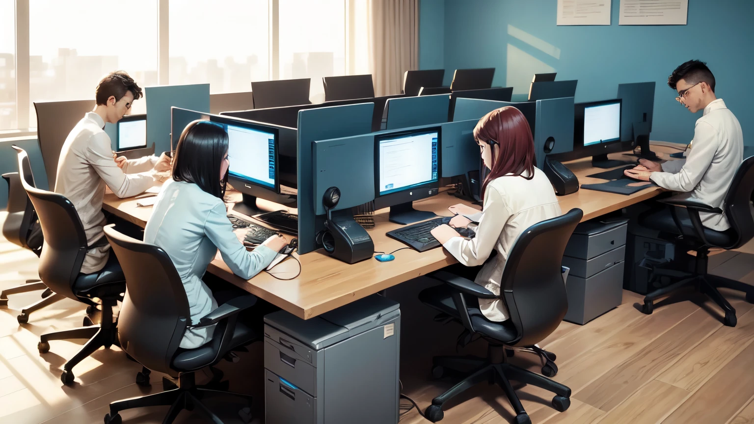 group work with computer