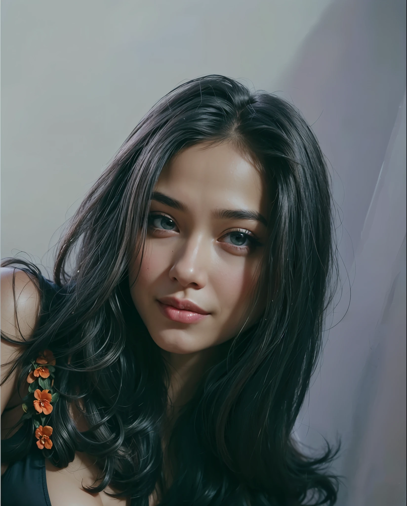 masterpiece, (ultra-high-definition portrait, vignet:1.4), Realistic, extremely detailed, CG unified, 8k, Clean lines, highly detailed, High-definition, raw color photos, she is smiling, Realistic portrait, Cinematic Light, Beautiful detailed, (1girl, indonesian:1.5), (165cm tall, big breasts with lips like she wants to kiss:1.5), Beautiful big breasts, breasts details, very tight, (Biggorgeous breast, Horny smile with Horny look:1.5), (Horny face, Big Breast:1.4), Close up of a girl in Beautiful clothes with errected nipple, biggorgeous breast, Soft smile, scarf, (Bombastic Side Eyes with curvaceous body:2), pose 4 of 1 6, Undress, No bra, (nipples that are clearly sticking out detail:1.2), Outdoors, high intricate detailed.