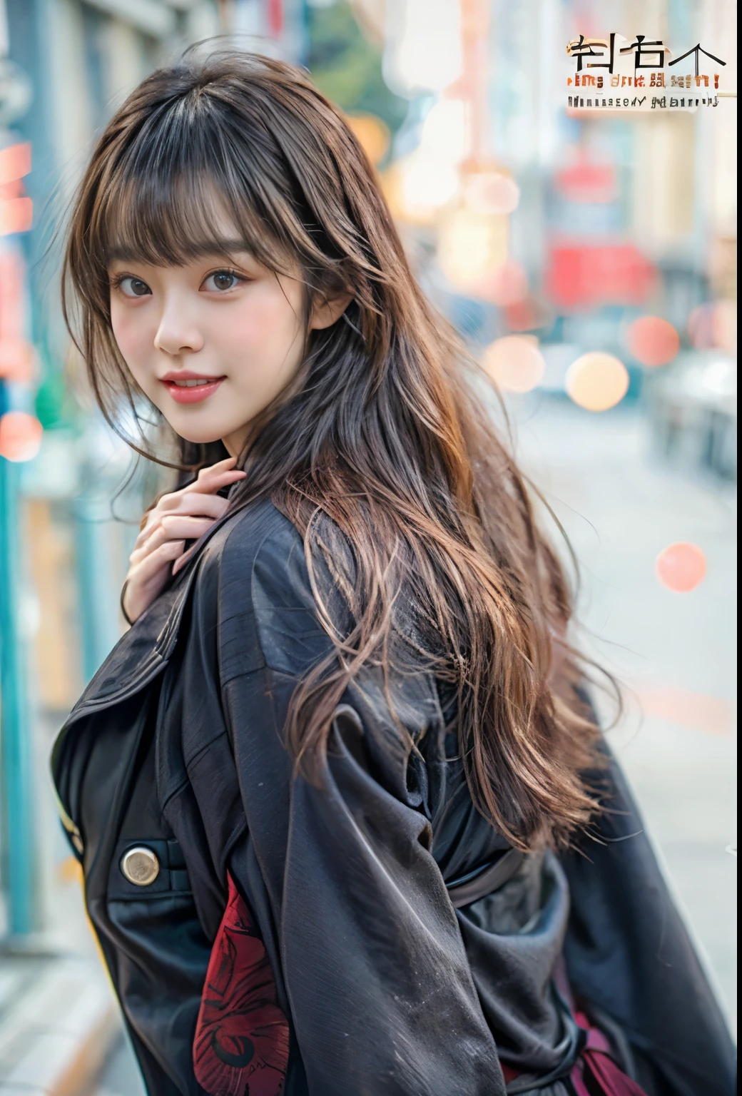 masterpiece、highest quality、cinema、(cute japanese woman、bangs:1.3)、23 years old、1 girl、elegant、black hair、(evening:1.1)、Ocean