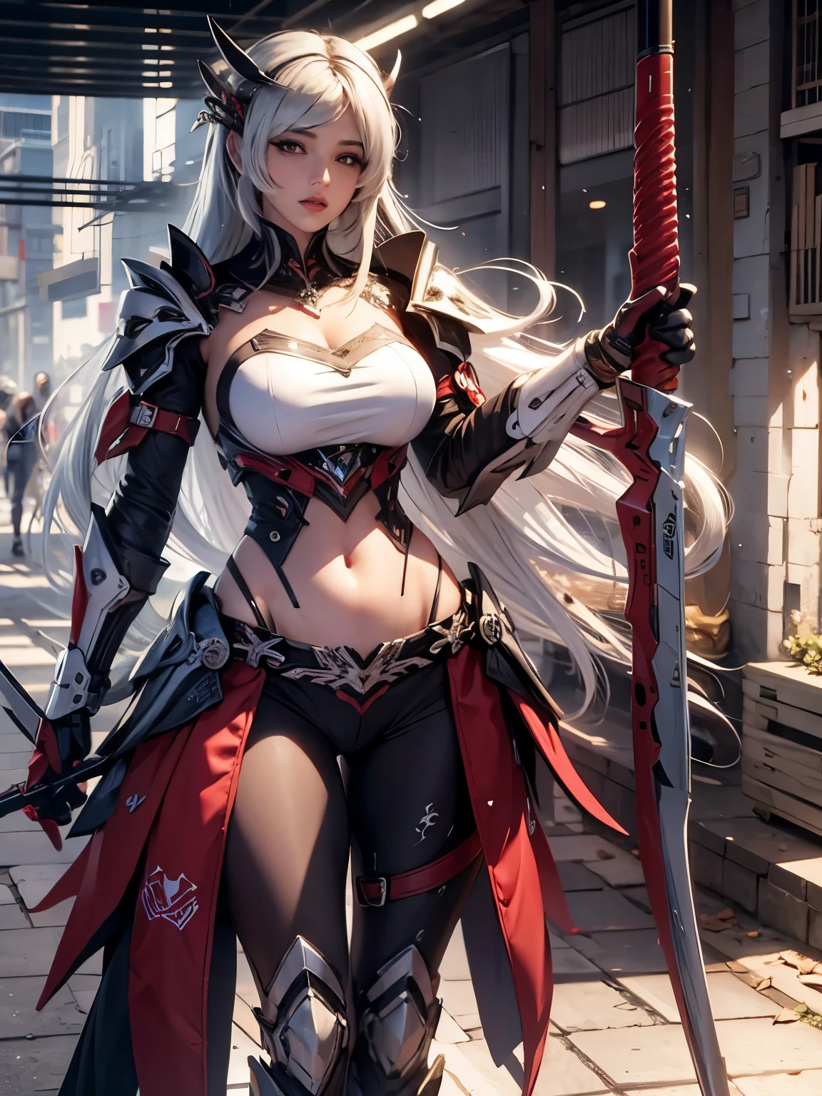 (photorealistic:1.8, highest quality:1.8,8K masterpiece:1.8,High resolution,muste piece:1.8,RAW Photos,cinematic lighting、8mm fisheye lens),No split screen,medieval fantasy、Old castle、Remains、(Fight enemies with a sword in hand)、(Pretty girl warrior:1.5)、(Completely naked、combat hair ornament、Sheer cloak、Armored Leotard、bondage、choker、Knee-high boots、beautiful butt,beautiful thighs,Plump nipples,nipples are visible,cameltoe,slender abs:1.2),beautiful and detailed eyes:1.7,beautiful skin:1.8、(Soryu Asuka Langley)(character focus)、Top view、
rich expression、Gets angry violently、laugh at、surprised、
(midium Hair:1.2, Beautiful, shining red, blue, white, black and silver hair:1.5)、Sparkling Blue Eyes、Fine Lines