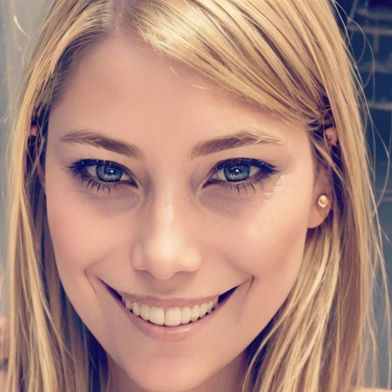 (best quality, masterpiece, perfect face, beautiful and aesthetic:1.2, colorful, dynamic angle, highest detailed face) , fashion photography of a European cute girl with long iridescent blond hair,(best quality, masterpiece, perfect face, beautiful and aesthetic:1.2, colorful, dynamic angle, highest detailed face), fashion photography of a European cute girl with long iridescent blond hair, (a beautiful detailed face), (beautiful detailed eyes), cute face, round face, Solo, (perfect teeth), do not focus on teeth Cute face, golden ratio, smooth skin, Depict a woman with an engaging and thoughtful expression. Her almond-shaped eyes, rich with expression, should lock warmly with the viewer, accentuated by neatly arched eyebrows. Her mouth is poised in a gentle smile with soft, symmetrically shaped lips. Her straight nose is elegantly proportioned to her face, complementing her tranquil expression. While her ears are tucked behind strands of straight, blonde hair, a light blue bow adorns her head, introducing a playful element. The portrait should capture her serene demeanor and the subtlety of her features in a realistic and flattering light.