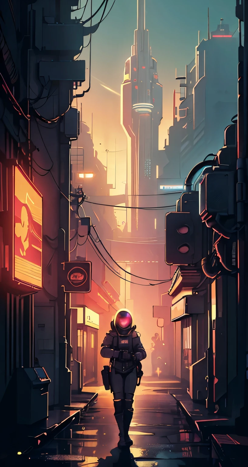 looking at camera, cyberpunk neon cinematic 8k poster, shocking, neon lights - dark and shadowy background - night mood, Astronaut style white and gold trim neon light bikini zipper open (breast) and clear helmet, dark short wavy hair, with a group of soldiers behind her, beautiful sci-fi art, beautiful smile, waiting for a kiss, turning and looking at the camera, space warrior, sunrise over solar punk city, stoner rock, mars invasion, epic album art cover, sexy movie photo, cinemascope panorama, high stylized and 1940’s poster, cosmic style, 8k cinematic, golden ratio, cosmic mayhem, light particles, wet look, golden hour, realistic, masterpiece, highest quality, lens flare, shade, bloom, [[chromatic aberration]]