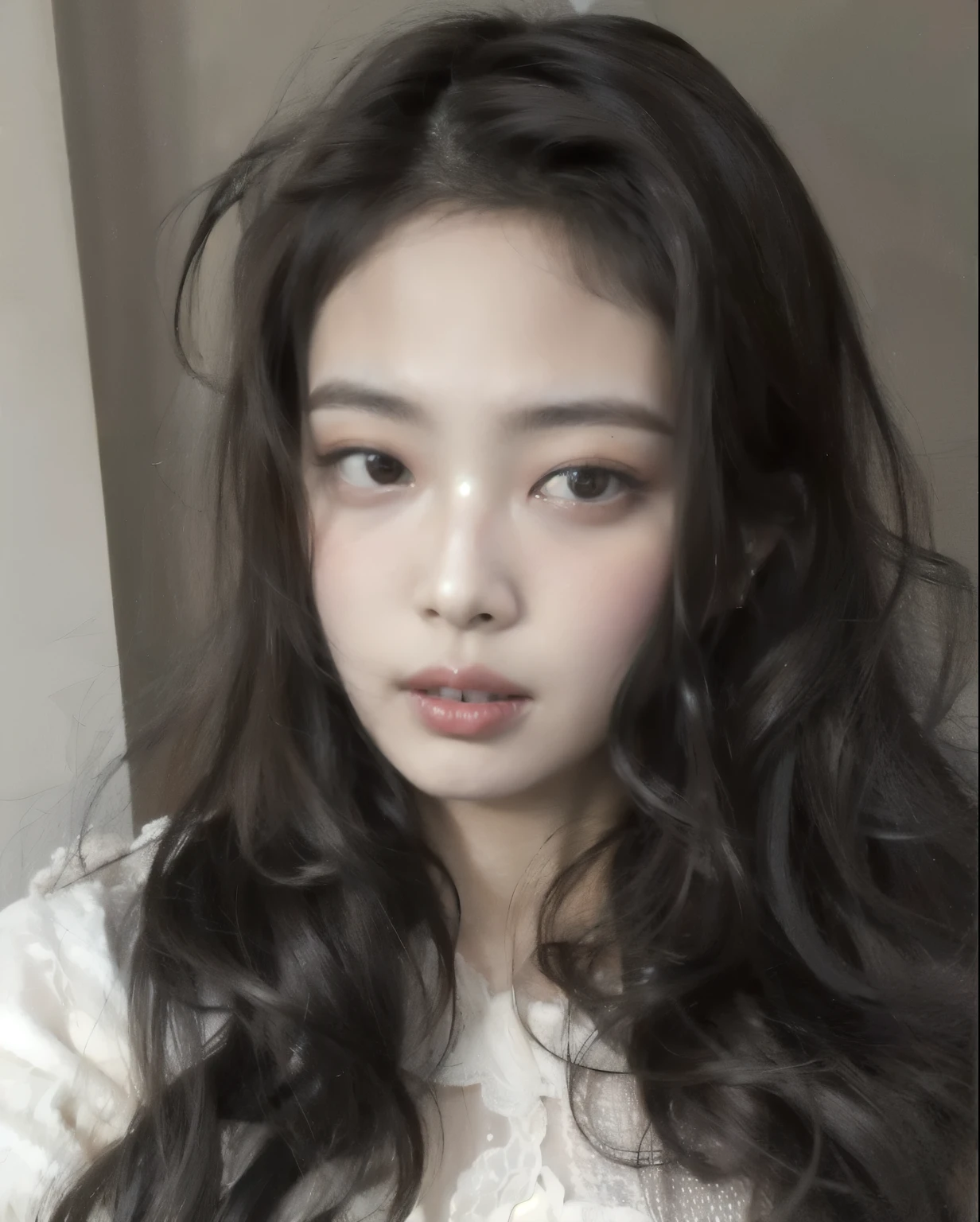 un primer plano de una mujer con cabello largo y una camisa blanca, rasgos de la cara coreana, hermosa mujer surcoreana, cara perfecta ), Southeast Asian with round face, preciosa cara delicada, hermoso rostro delicado, Cara extremadamente hermosa, joven y adorable rostro coreano, hermosa joven coreana, asian beautiful face, asian guy, hermosos rasgos faciales finos, pale round face, hermosa joven coreana, jennie blackpink 
