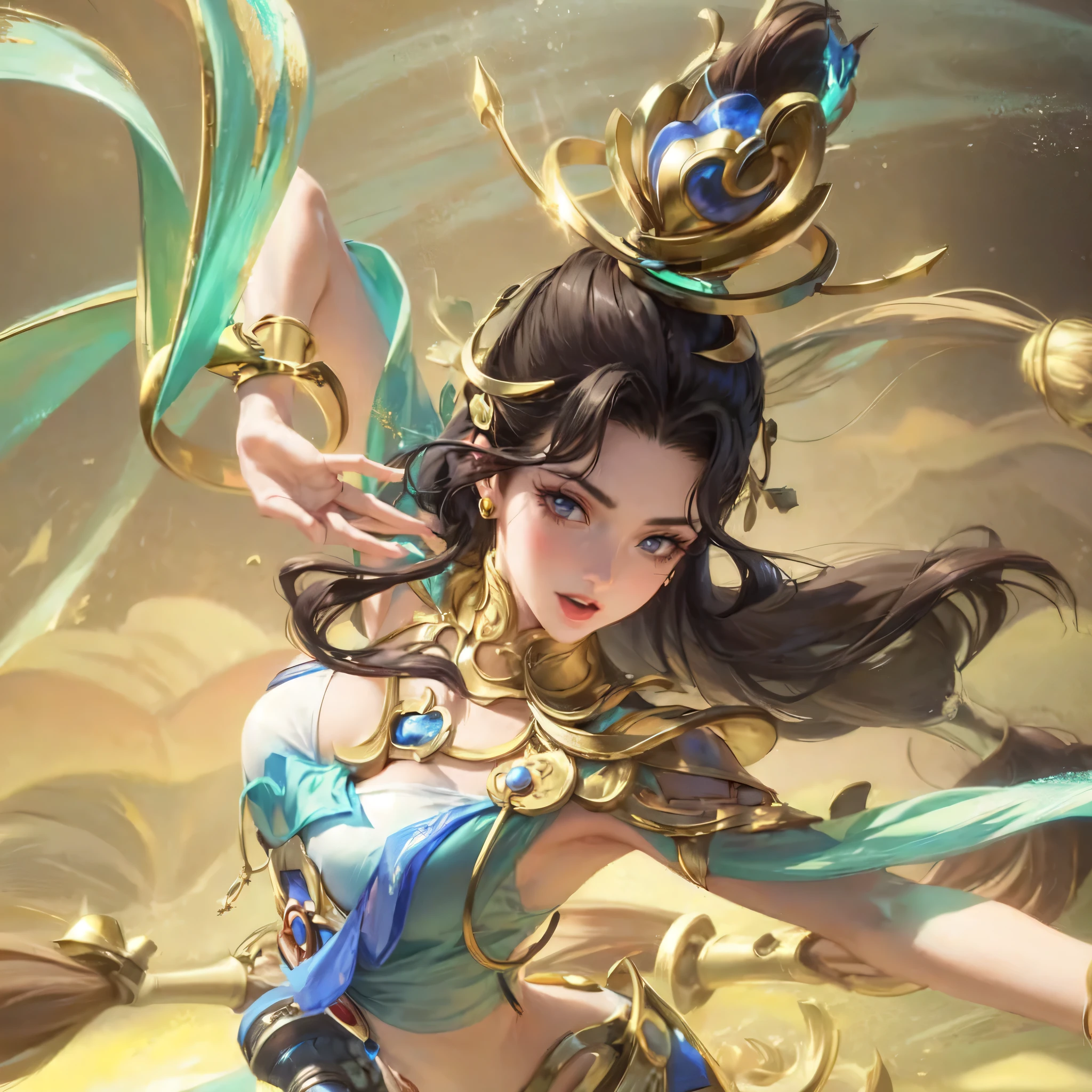 a close up of a 4 girls  ,pink hair , big booobs ,  shadowbringers cinematic, 4 k detail fantasy, a beautiful fantasy empress, game cg, xianxia fantasy, xianxia hero, 2. 5 d cgi anime fantasy artwork, cinematic goddess close shot, ruan jia and artgerm, wow 4 k detail fantasy, hyperdetailed fantasy character
