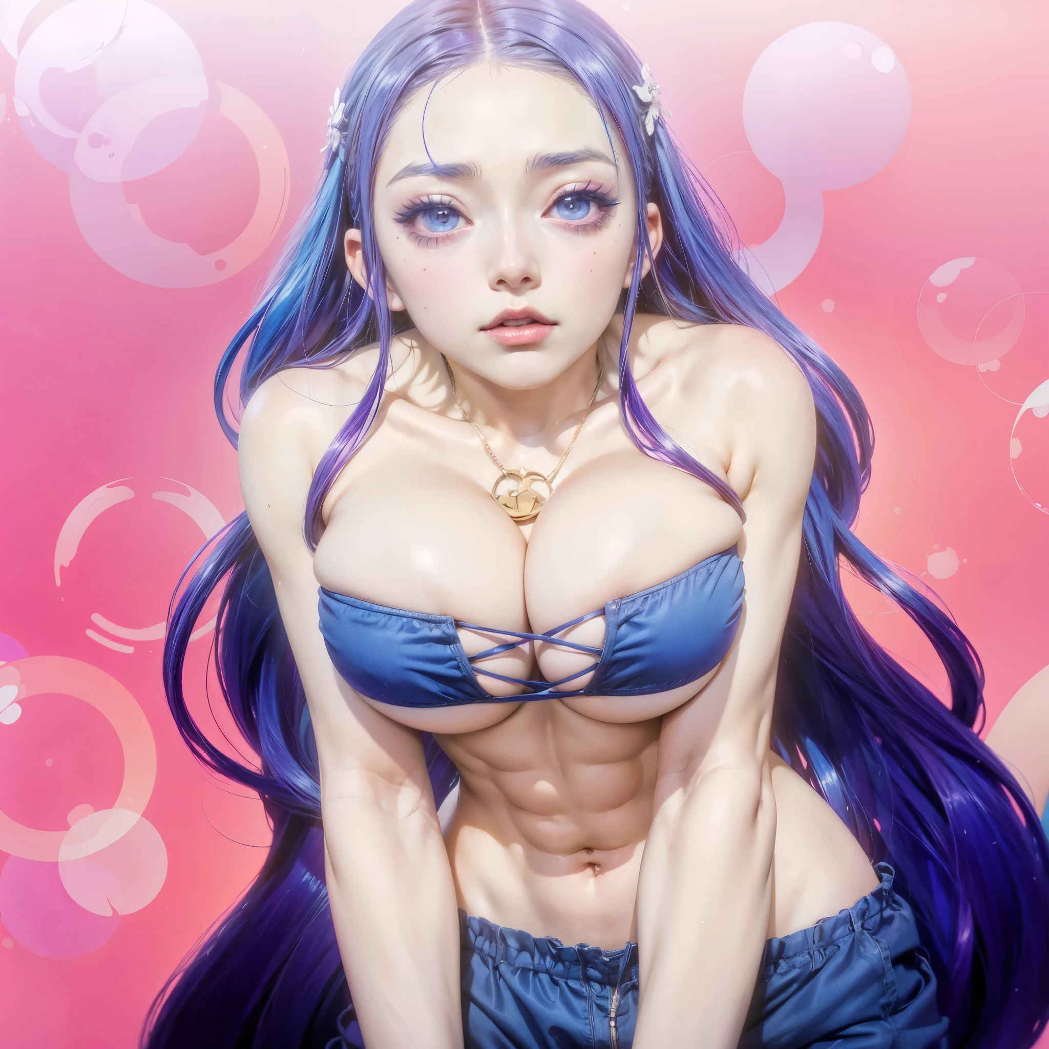 anime girl with blue hair and purple hair posing for a picture, ahegao, seductive anime girl, nico robin, [ 4 k digital art ]!!, detailed digital anime art, beautiful alluring anime woman, ilya kuvshinov. 4 k, marin kitagawa fanart, ahegao face, digital anime art, advanced digital anime art, high definition anime art