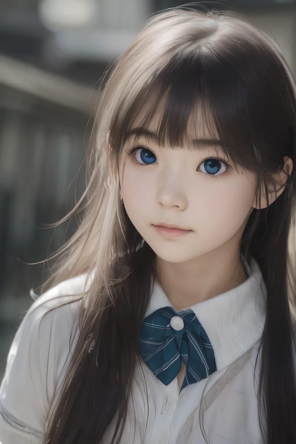 Best image quality, Focus, Soft light, Black hair, (Japanese)), (((Front, 18 years old))), (Depth of field), Ultra high resolution, (Real: 1.4), RAW photo, ((School Uniforms))