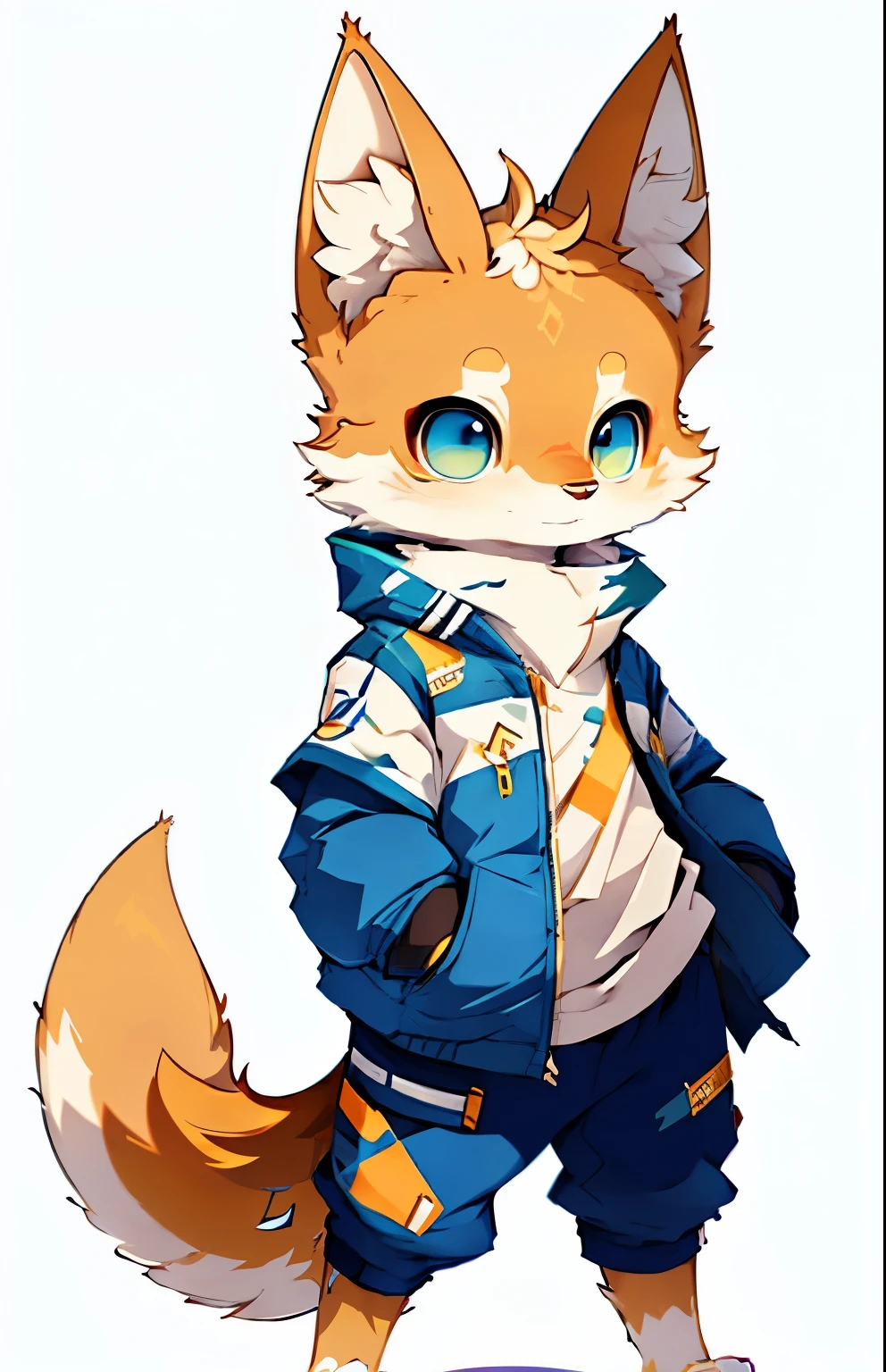 ,furry furaffinity, furry fursona, generic furry style, Furry character, a fox,Blue-eyed fox female Flora, Golden Fox, fursona commission, professional furry drawing, fursona furry art commission, female furry mini cute style,