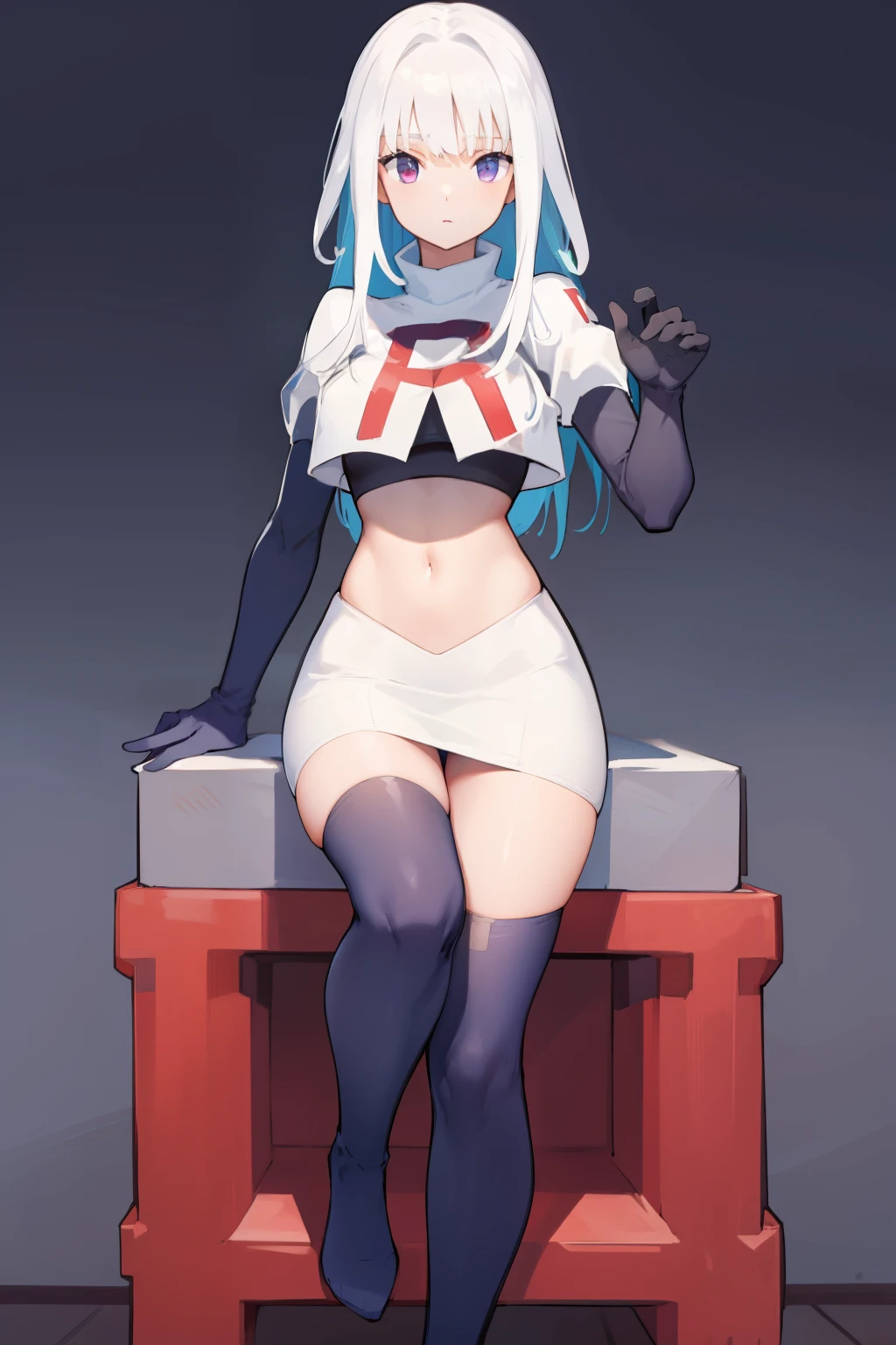 ((best quality, masterpiece, absurbres, super-resolution)), scientist, science lab, experiment, chemistry, colorful test tube, messy accident, lab coat, (head touching ceiling:1.6), kneeling down, (long legs:1.6), (large hips:1.6)