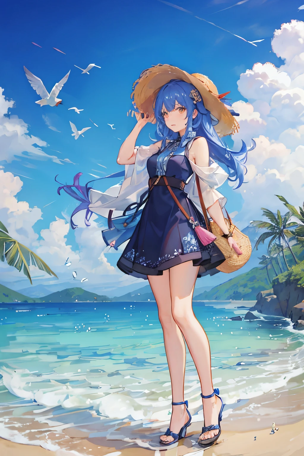 Rimuru Tempest straw hat waterside