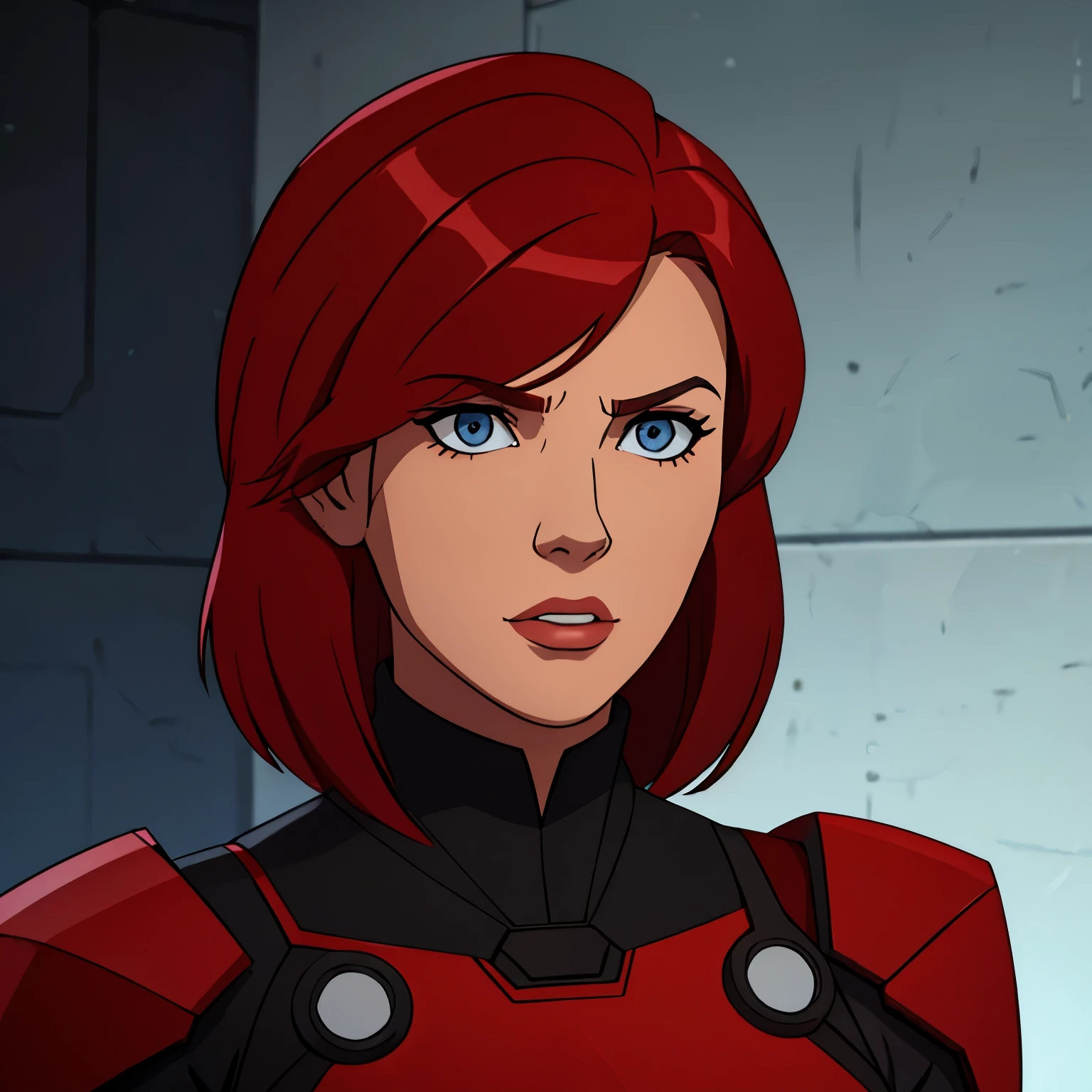 Red head femshep portrait