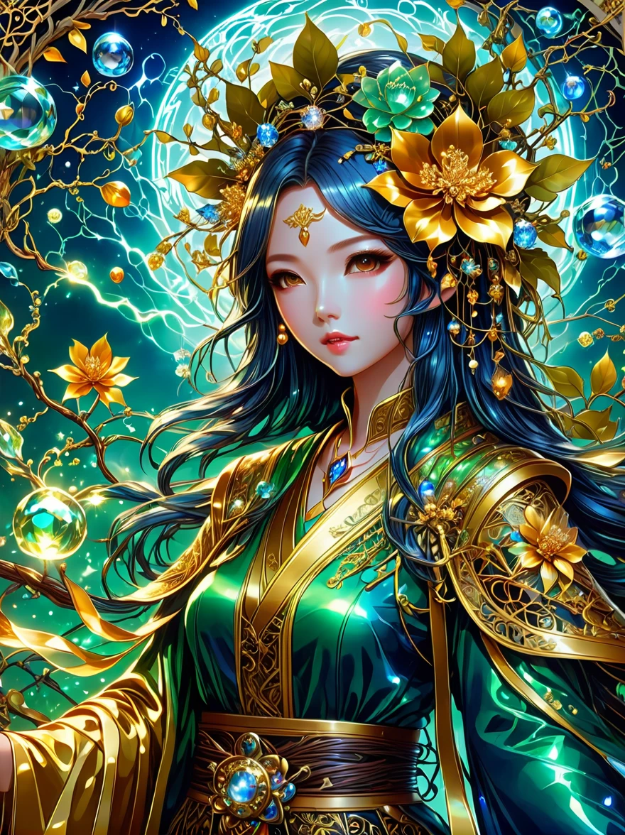 Depicts a scene of an ancient Chinese general and his beautiful concubine standing by a river，((Both of them had tears on their faces))，reflect a deep sadness。((The general put his sword on his neck))，Symbolizes moments of despair，The princess was crying beside him。这一令人心酸的场景以倾盆大雨为background，Emphasizing the extent of their tragedy and the emotional depth of their farewells。background、Both traditional Chinese costumes and emotional expressions should help vividly depict their tears streaming down their faces、heartbreaking moment。
