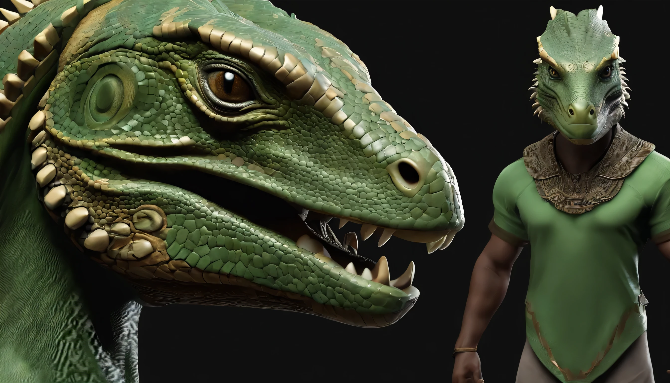 Egyptian warrior humanized iguana animal head, tipo vetor , centrado, isometric , qualidade, Obra-prima do surrealismo: 1.4) (Realismo: 1.2), (Realista: 1.2) (absurdos: 1.2) estilo anime, 4K, esmagadoramente Pixel-Perfect, detalhado, ultra-detalhado, Arte digital, arte vetorial plana