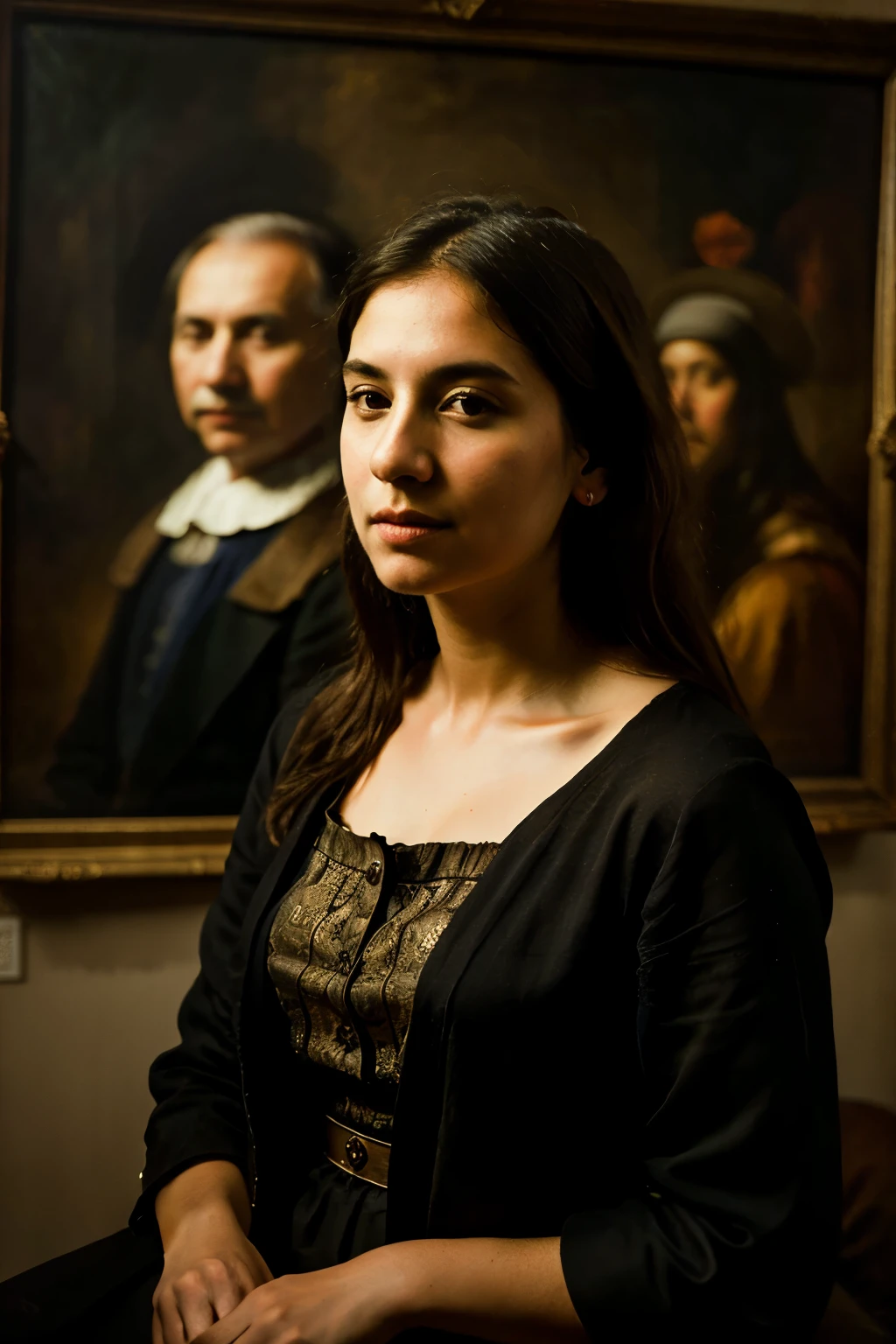 Yousuf Karsh photography portrait styled in the Rembrandt van Rijn painting technique, capturing the essence of time in memory, high detail, realistic, warm color palette, soft lighting, digital painting, timeless masterpiece by renowned artists, 4k resolution