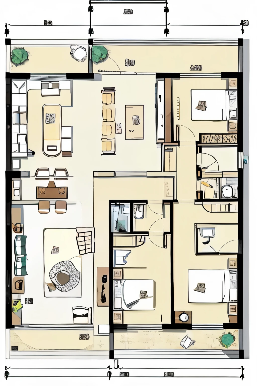 ((HRD, HUD, 8K)),((masterpiece, best quality)), highly detailed, building design, no humans, simple background, white background, english text, window, door, monochrome, arrow (symbol), indoors, refrigerator, plant, chair, stairs, clock, television, potted plant,