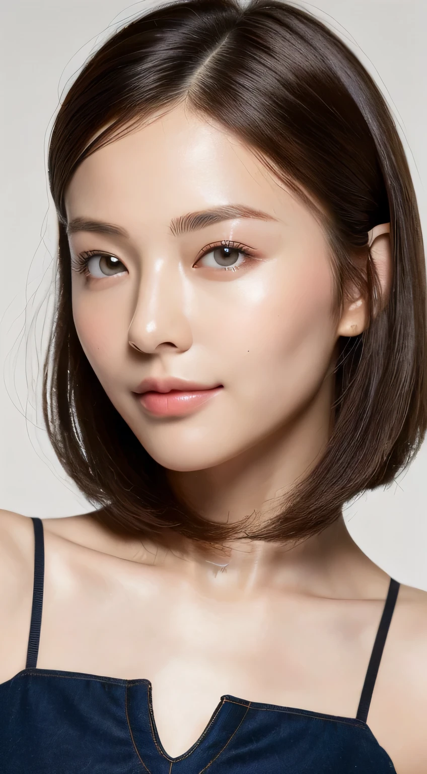((highest quality, 16k, masterpiece: 1.3)),biomechanical,futuristic, 1 girl, The beauty of slim abs: 1.3, (hairstyle casual, big breasts: 1.2), dress: 1.1, super fine face, delicate eyes, double eyelid, smile, city