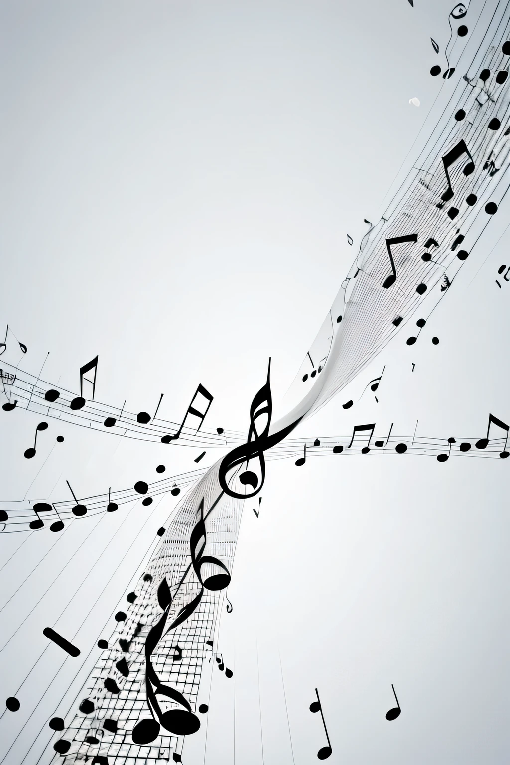 musical notes that pass from one dimension to another