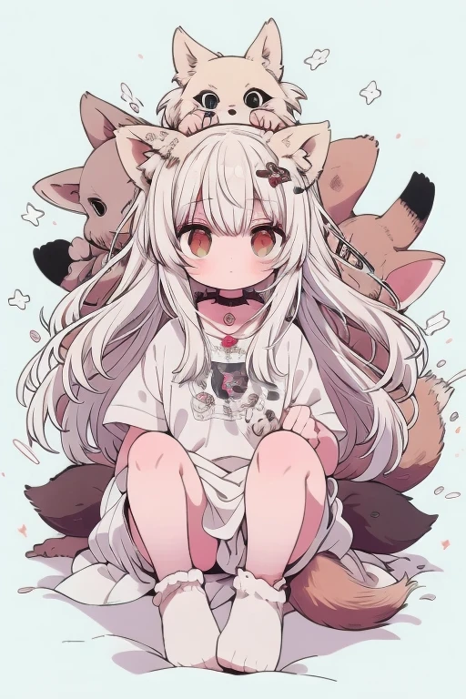 Animals, Fox-headed wolf carcass owl-winged lion tail