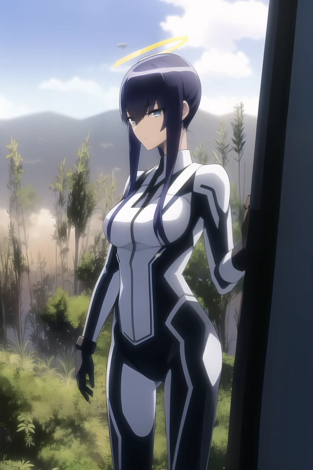 Saeko Busujima con un traje futurista vuela en el aire., girl with mecha cybernetic armor, halo. renderizado de octanaje, dressed in sci-fi military armor, mecha femenina, science fiction woman, science fiction suit, science fiction female character, concept design art renderizado de octanaje, epic scifi character art, Arte de personajes de renderizado 3D 8 k, halo ciudadano estrella