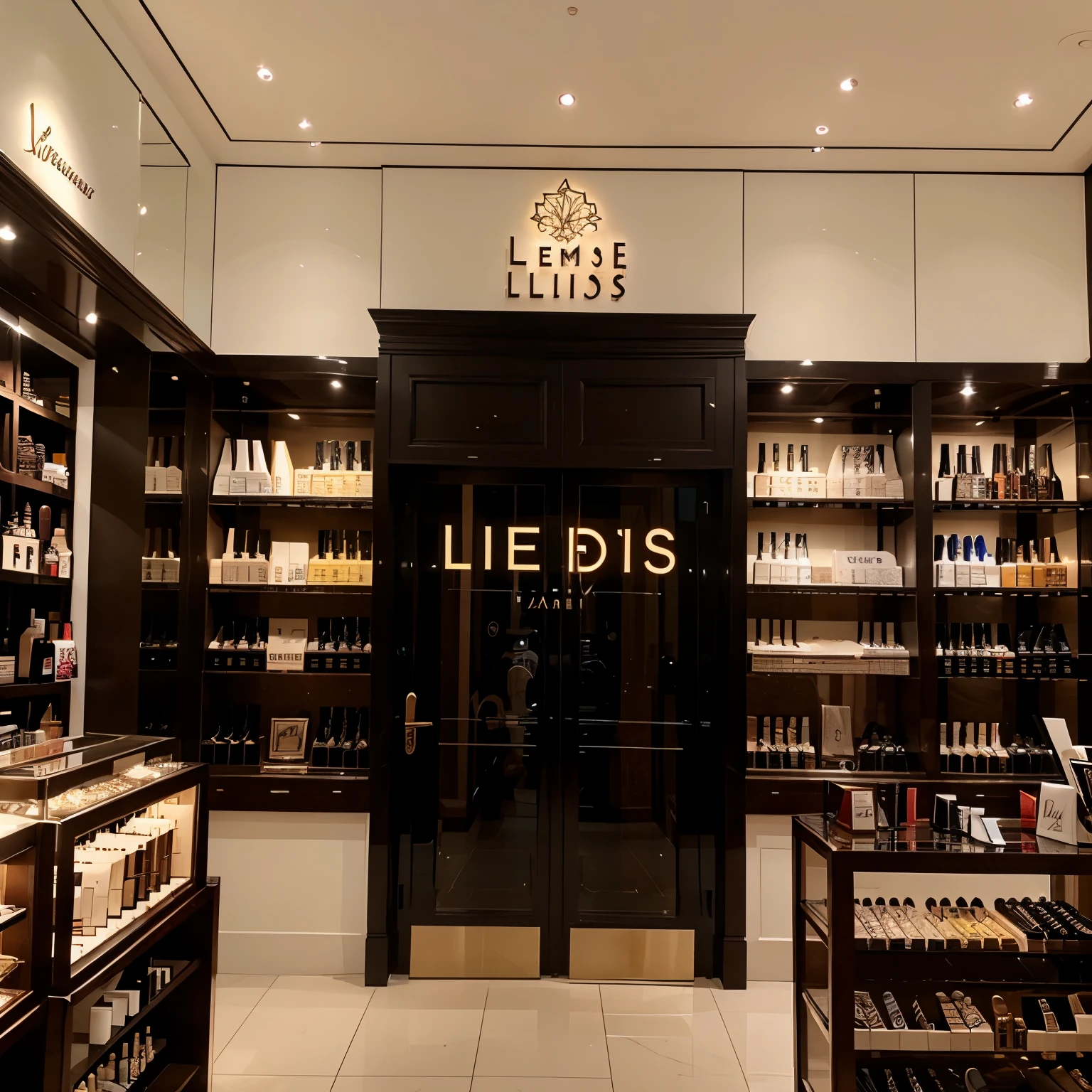 Logo vertical de tienda de perfumes con nombre "L🌎s Tr🌎tamund🌎s