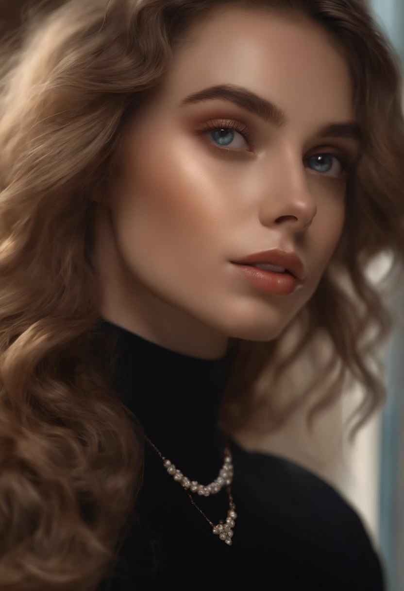 (best quality,4k,8k,highres,masterpiece:1.2),ultra-detailed,(realistic,photorealistic,photo-realistic:1.37),portrait,girl,beautiful detailed eyes,beautiful detailed lips,distant eyes,slightly crossed eyes,ideal-faced woman,long eyelashes,illustration,richly colored,soft lighting,hint of blush,loose hair,subtle smile,vibrant colors,saturated tones,sparkling eyes,dreamy atmosphere,elegant pose,detailed features,delicate skin texture,fine art,hint of mystery.