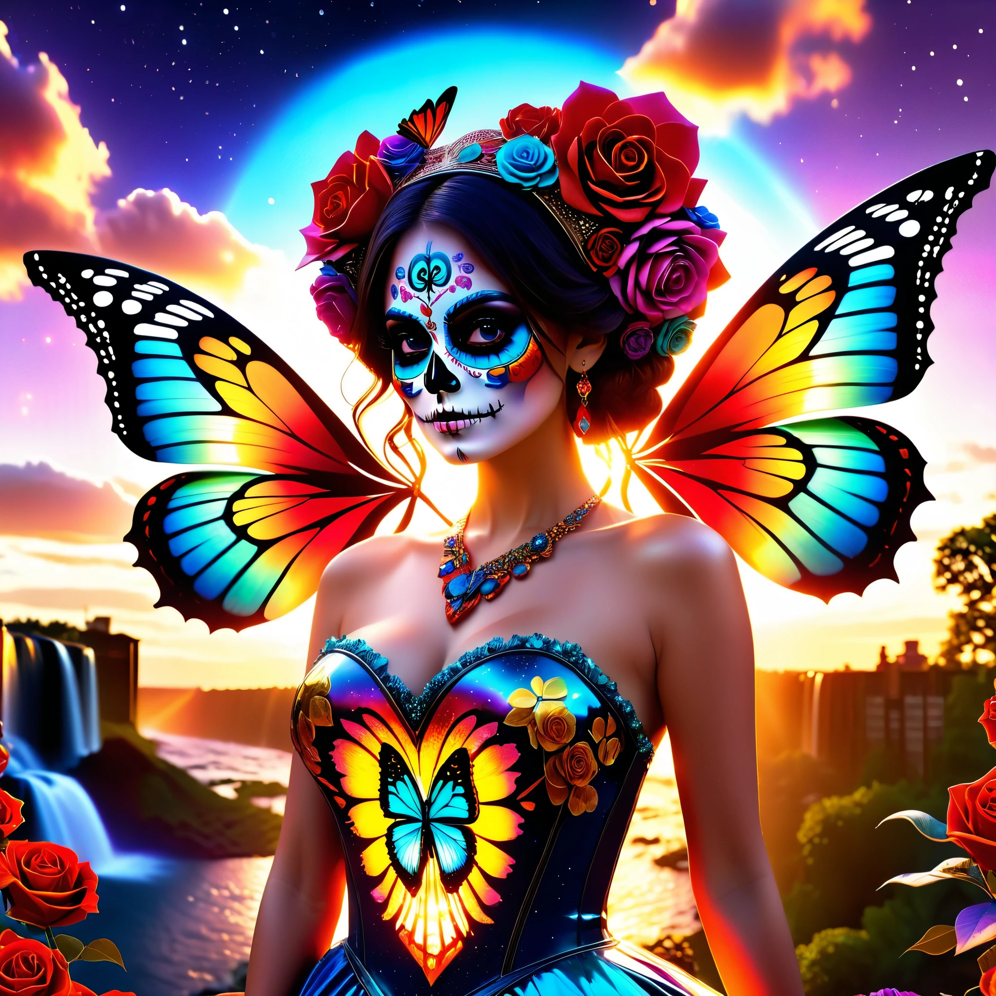 nebulae stars panoramic starry_sky sunset spacious Sunshine sunrise, BackView Guitarist (holding guitar:1.3) UnrealEngine5 ultra Cinematic_sunLight Diva Urban deep path equirectangular Stage Epic tmasterpiece retro dramatic scenes dynamic composition ultra_photo-realistic girl_Back-View rose Style Fullbodye Tattoo ❤ kanzite Heart symmetrical "Dia de los Muertos" Lys meticulously intricate beholder Eiffel ultra_high-details ultra_high-quality ultra_high-definition ultra_high-resolution gorgeous epic ((Brights eyes)) (Detailed eyes) ((ultra detailed hairry skin oil)) ((ultra realistic skin)) silk (The Little Faux Freckles Makeupgirl shiny facial skin silks) ((expressive characters reddener)) heavy necklace blink blink indigo turquoise Earth hearth sundrop jewelry straps on the shoulders of dress ((ultra sharp-focus)) frange ((captivating colors (Dia de los Muertos) colorful BridalDress)) optimal perfection accurate volumetric Lightning contrast global illumination cgi vfx sfx reflex Octane_render extreme improved UHD XT3 saturate radiant vivid DSLR HDR romm rgb pbr 3dcg fxaa blu-ray backlight colors-coded frontlight anti-aliasing fkaa txaa rtx ssao opengl-shaders glsl-shaders post-processing post-production cell-shading tone-mapping luminescence jewel Crystalline butterfly "Niagara Falls" CGSCOSITY invokes monarch fleuraison summon monster monstrous viceroy fire magic creature bloom Tourmaline crystal opal "Water Falls" population glass strange glow "Heavy Metal" chrome extremely detailed reflection sex nsfw naked varies multi etc. --v6 --s1000 --c20 --q5 --chaos100