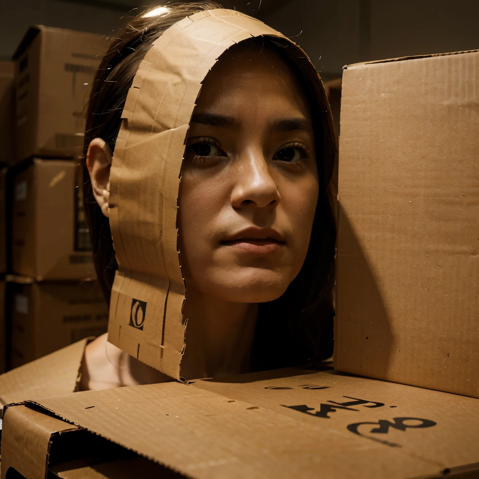 cardboard image tense sense
