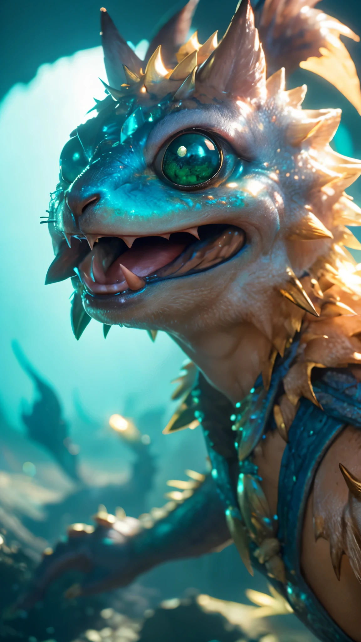 cute crystal monster, Detailed 8K gorgeous and bright with lots of quality