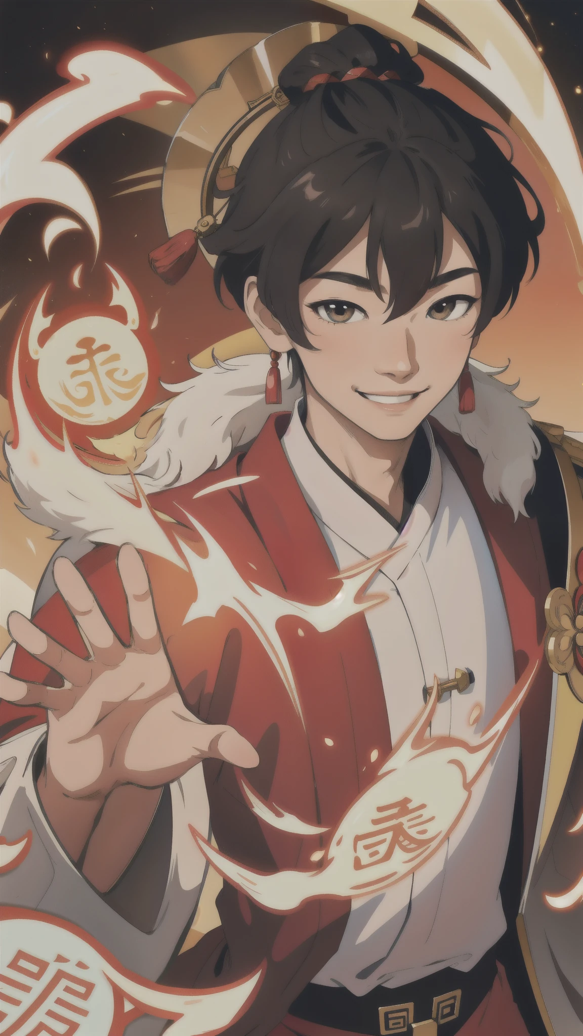 Chinese God of Wealth,A kind smile