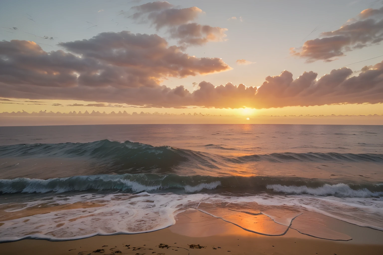 Sunrise over the ocean