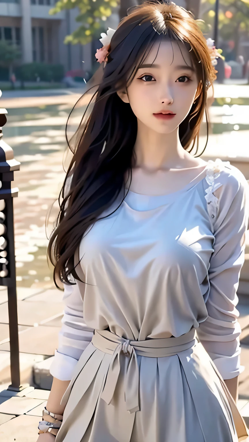 Masterpiece, Best Quality, (Realistic, Photorealistic Photo: 1.37), 8K, An Extremely Delicate and Beautiful, Amazing, Fine Details, Official Art, Ridiculous, Incredibly Ridiculous, Huge File Size, Ultra Detailed, Extremely Detailed, Beautiful Meticulous Girl, 1 Girl, (Perfect Female Figure), Full Body, Short Skirt,