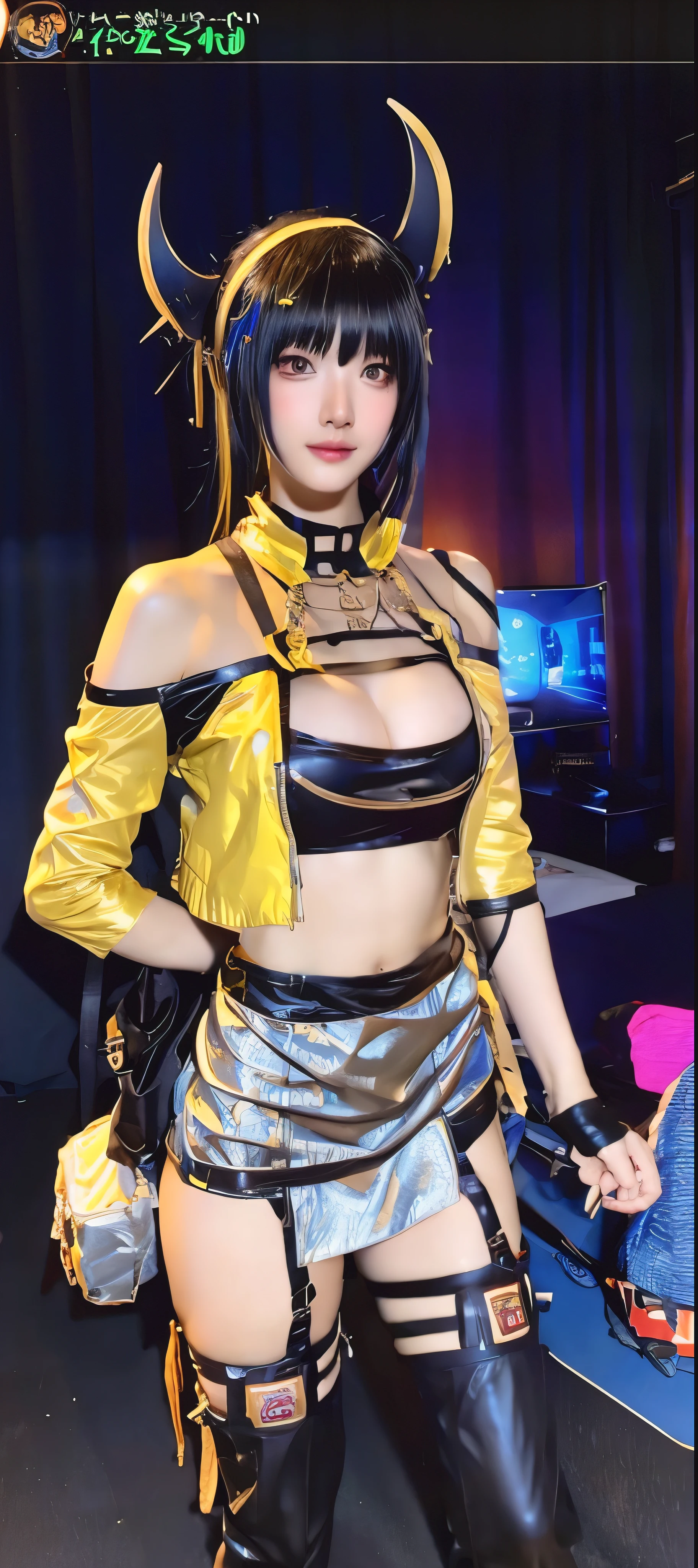 a close up of a person in a costume with a sword, as a character in tekken, female character, tifa lockhart with white hair, katana zero video game character, lunar themed attire, kda, slim body, cyborg - girl with silver hair, upper body avatar, (( medium breast;1.2)), fashion gameplay screenshot, fighting game character, new character, floralpunk elysian maiden, sigma female