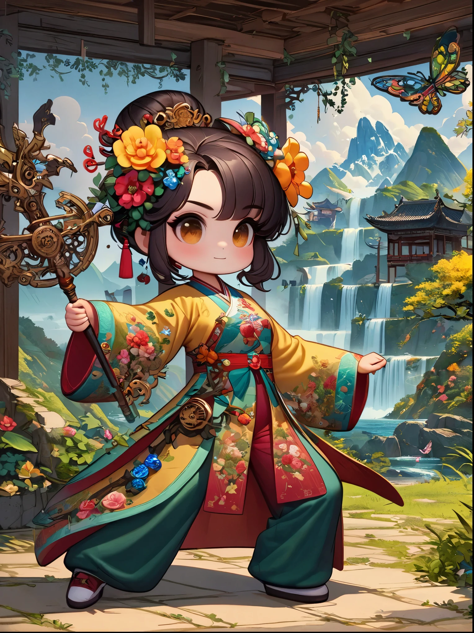 A charming flower witch made of vines, 植物witch王, Vine Queen, Witch of Thorns, A charming girl woven from vines, charming矢车菊, The mysterious Tumi, Bloody hell flowers blooming at the gates of hell, Lead the soul to the other side, the charm of, charming, outstanding, witch, legendary magical girl, Magical Girl Glory, Metal flowers, A girl woven from metal vines, 少女拥有Metal flowers, mechanical metal style, metal art, Metal flowers, metal leaf, Full of metallic luster, Metal texture in the post-industrial era, metal wire crafts, golden flowers, Metal flowers, Silver flowers, metal tree branch, Crystal Pendant, Jade inlay, Carefully crafted, Perfect workmanship, Magic lightning background, blue lightning, masterpiece, art station, Surrealism, (highest quality, 8K, high resolution, masterpiece: 1.2), Extremely detailed, sportswear, landscape, fear, japanese manga, science fiction, photography, concept artist, high dynamic range, ultra high definition, studio lighting