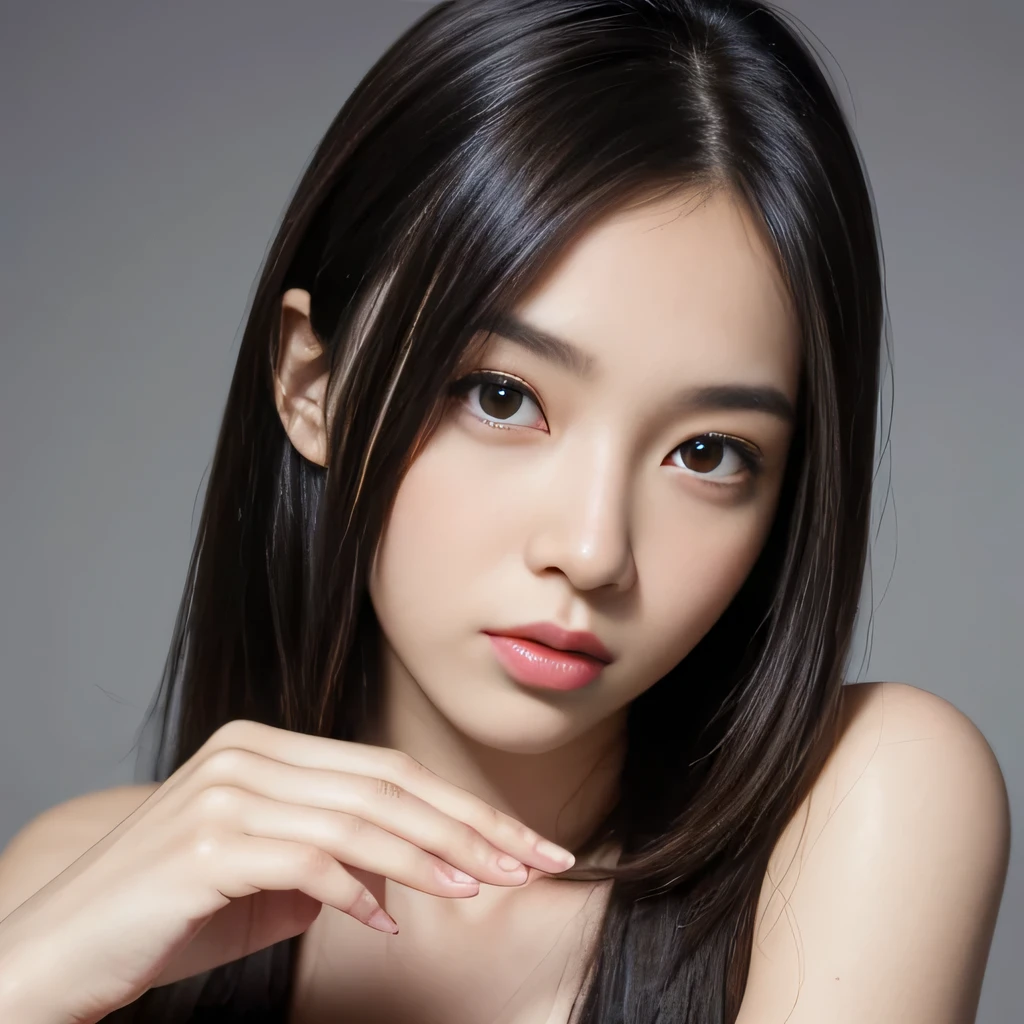 cute , height: about. 160cm, brown eyes, Bright and cute colored clothes, long straight black hair, masterpiece, 最high quality, 超high quality, high quality, High resolution, ultla High resolution, confused, 4k, 8K, 16k, very detailed, Complex, great shading, high contrast, realistic, photo realistic, Raw photo, photo shoot, Ultra-detailed illustrations, shortening, perfect anatomy, correct anatomy, perfect proportions, perfect face, perfect hands, perfect legs, perfect fingers